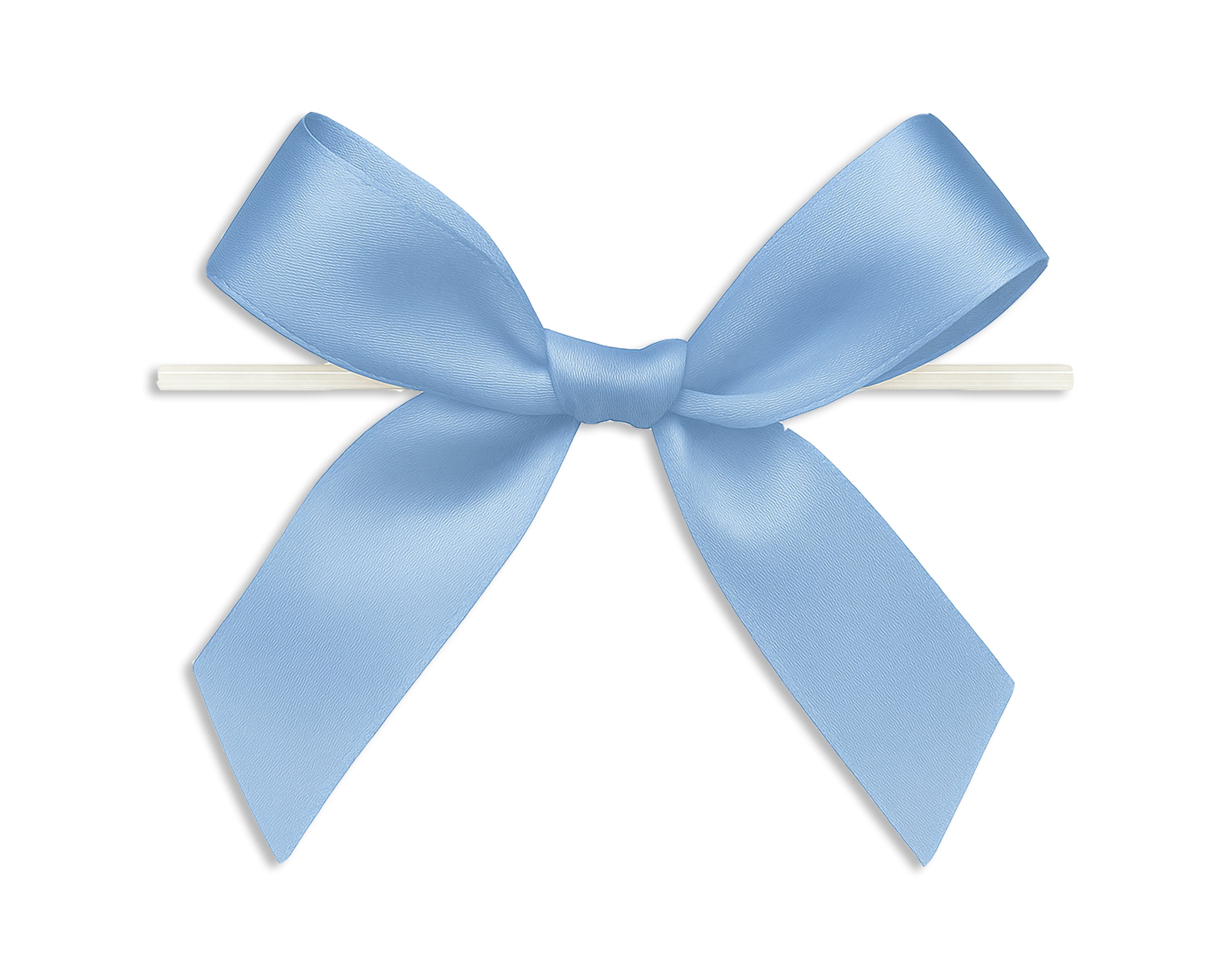 MINI FIOCCO IN RASO AZZURRO 6x6x1.5Cm CON LEGAFACILE | Perfetto per confezionare uova di Pasqua