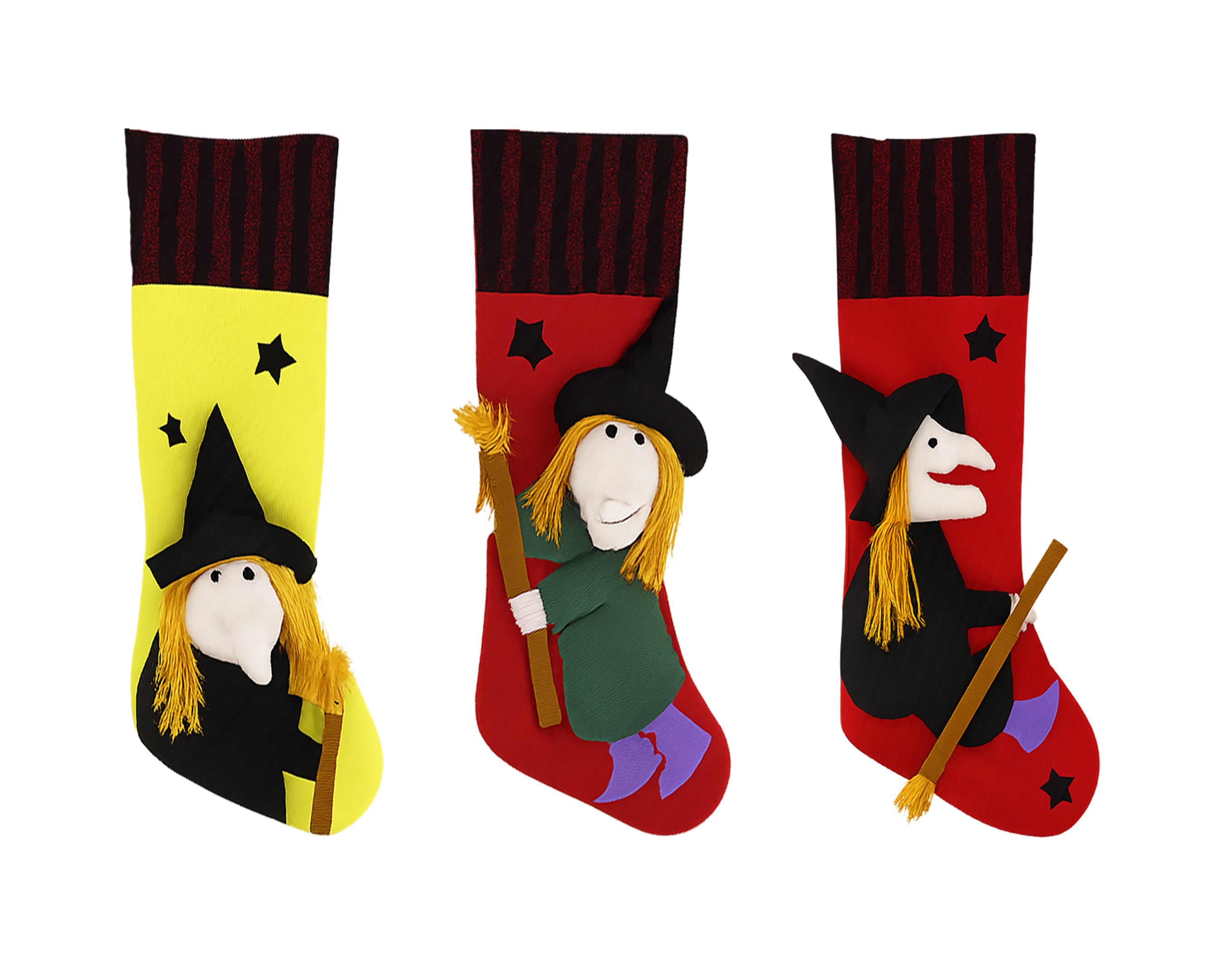 CALZA IN TESSUTO CON BEFANA 55CM