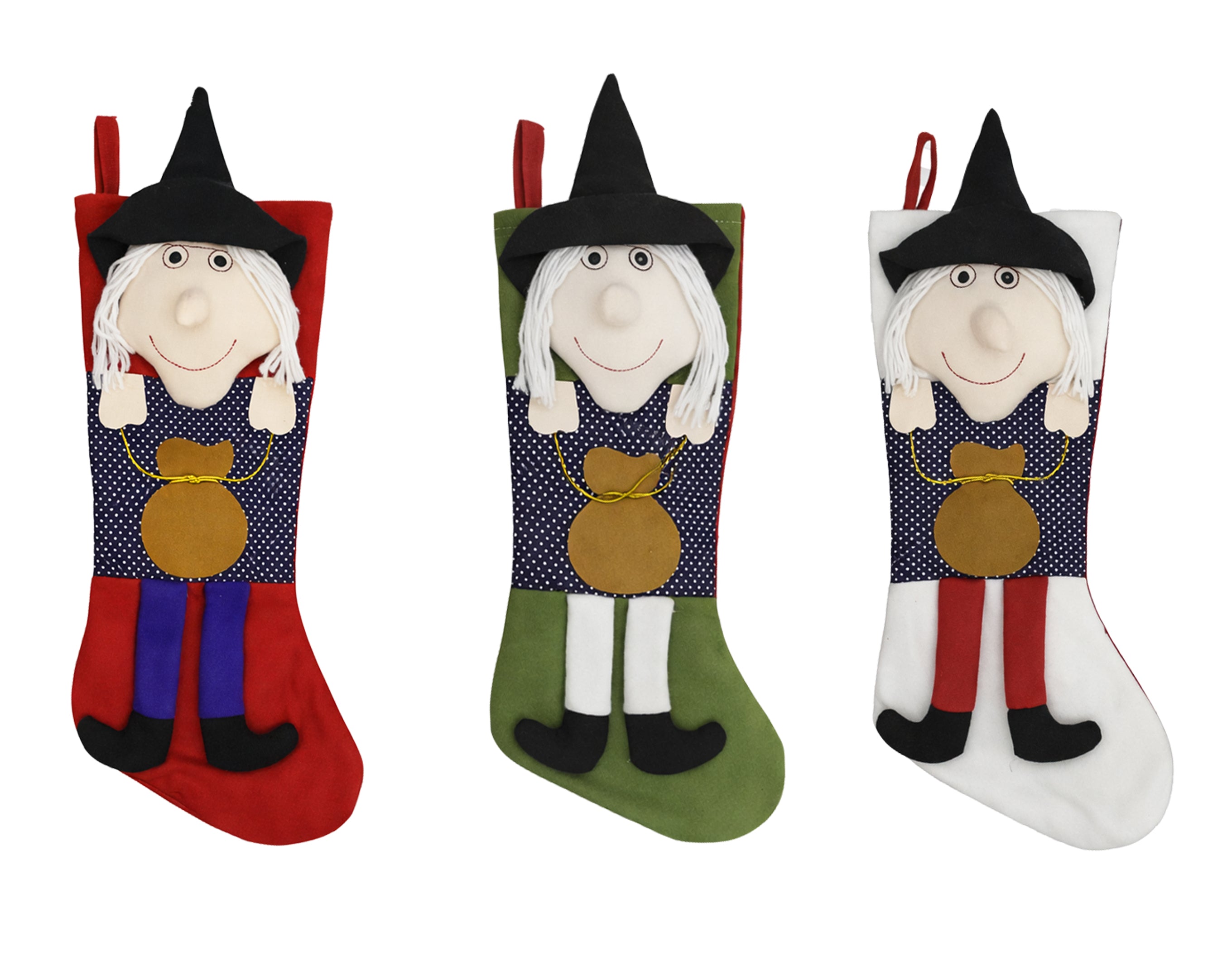 CALZA IN TESSUTO CON BEFANA 40CM