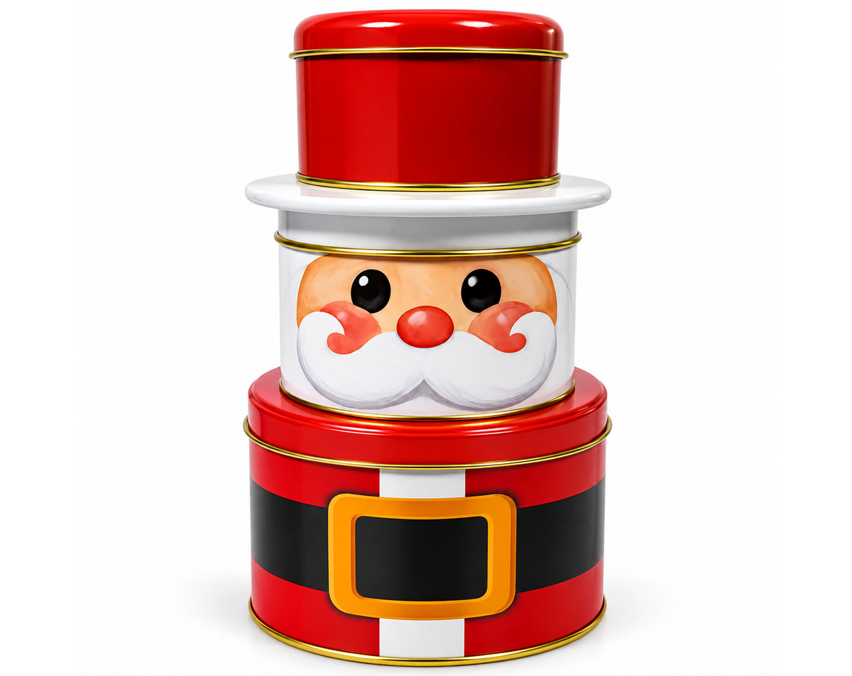 KERSTMAN BLIK 3ST 25CM