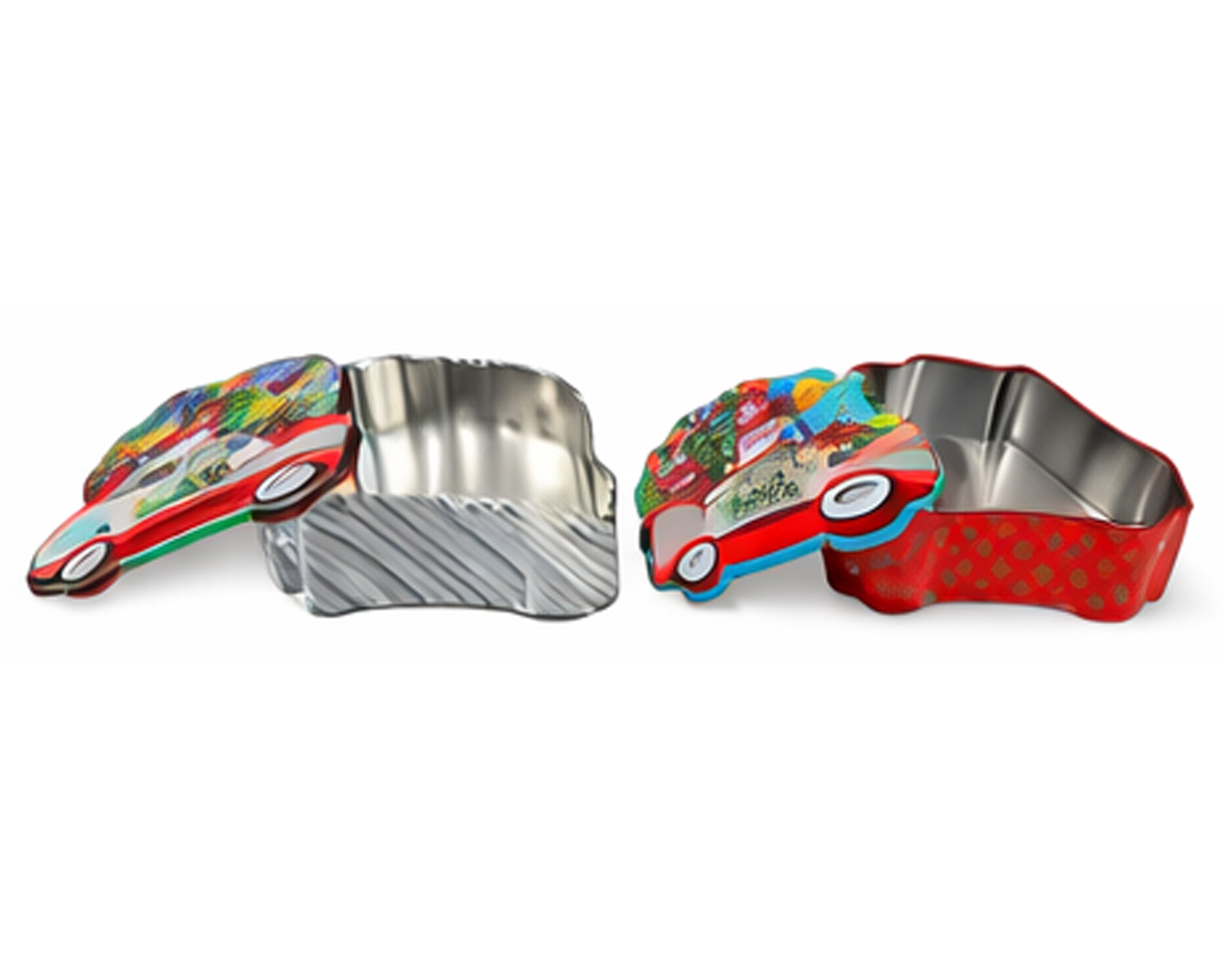 SCATOLA AUTO IN LATTA CON REGALI 6X19.5CM 2 FANTASIE