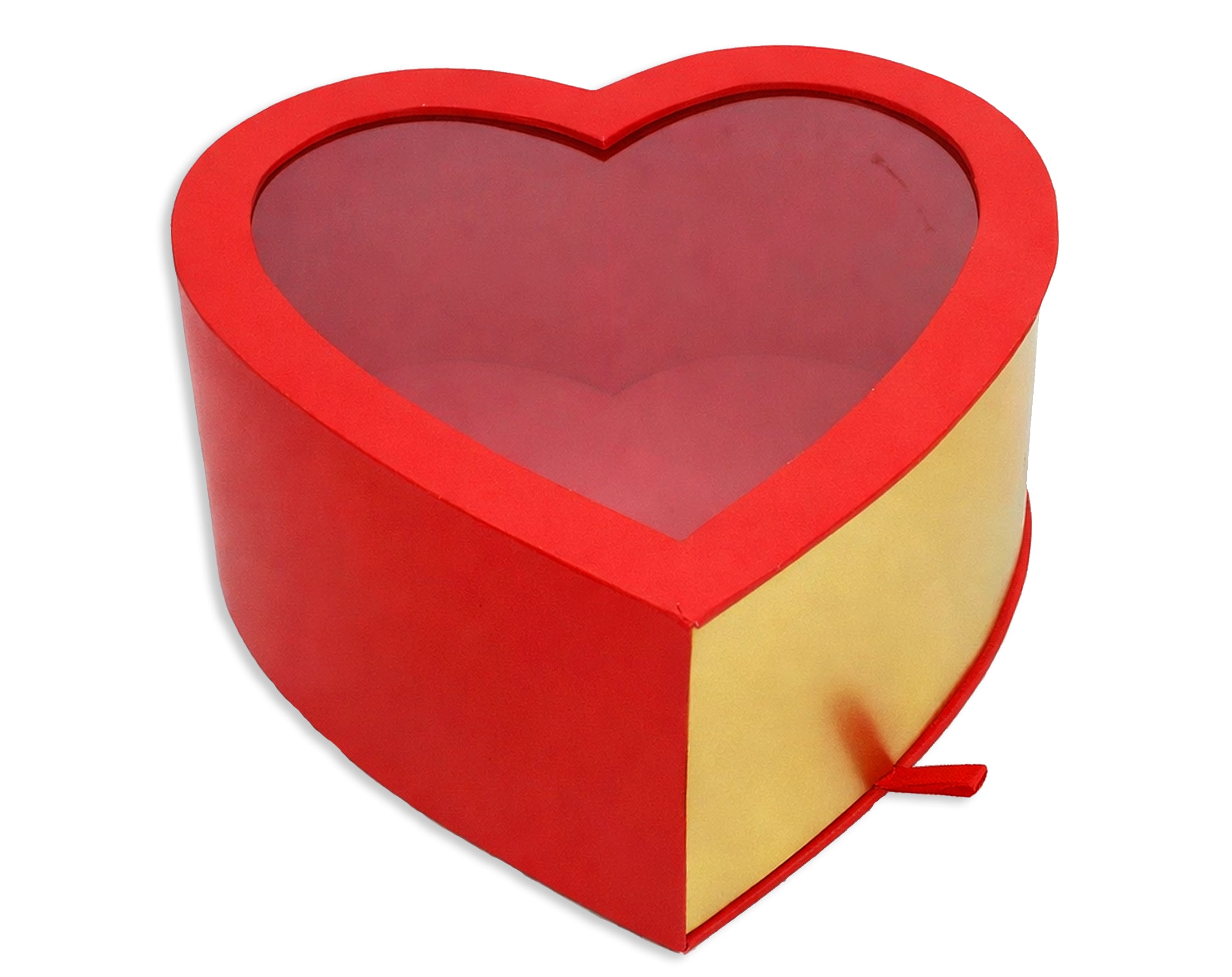 Caja de papel y PVC con forma de corazón | Embalaje para dulces de San Valentín