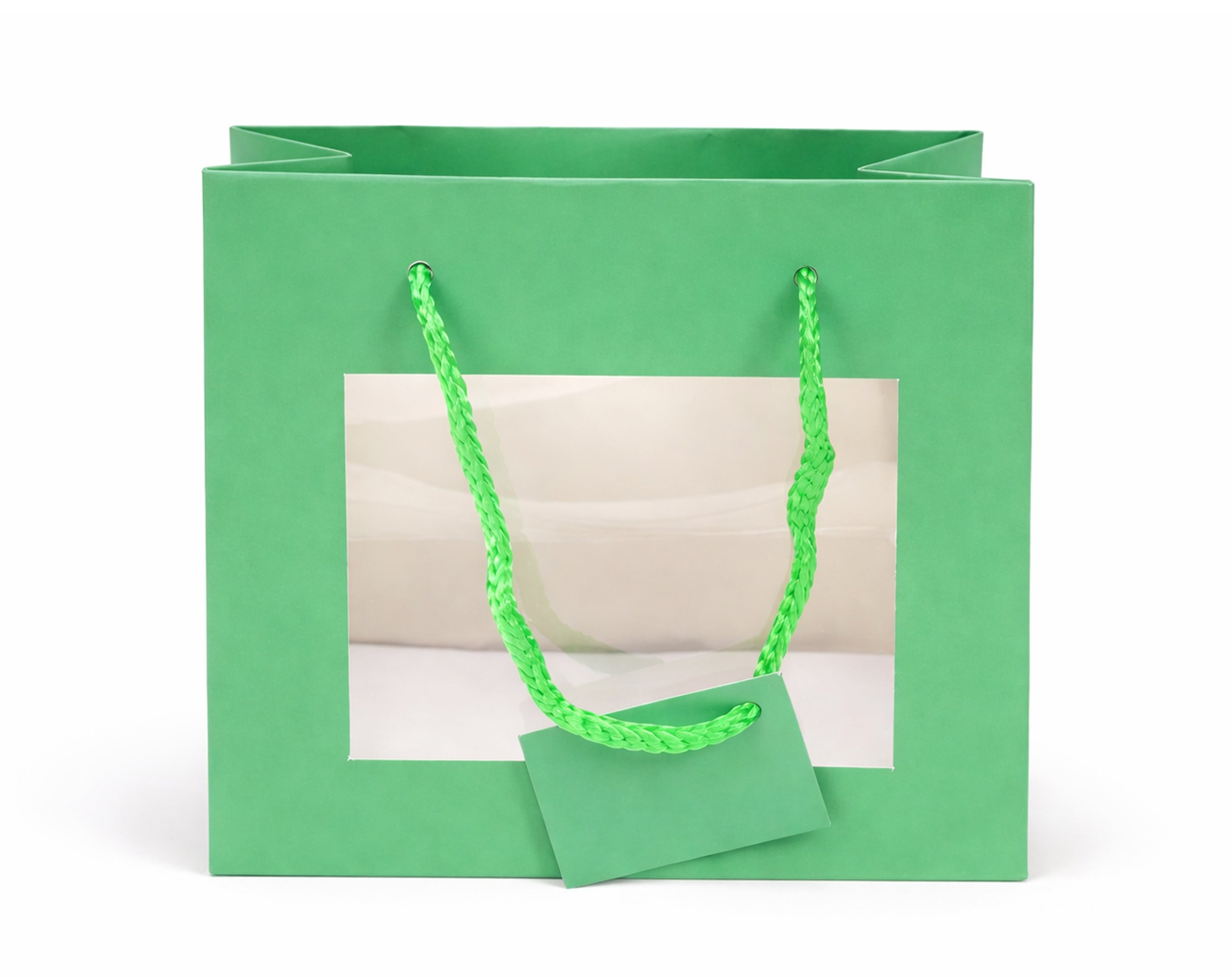 Bolsa de regalo de papel de 16 x 14 cm con vitrina | Embalaje para dulces de Pascua