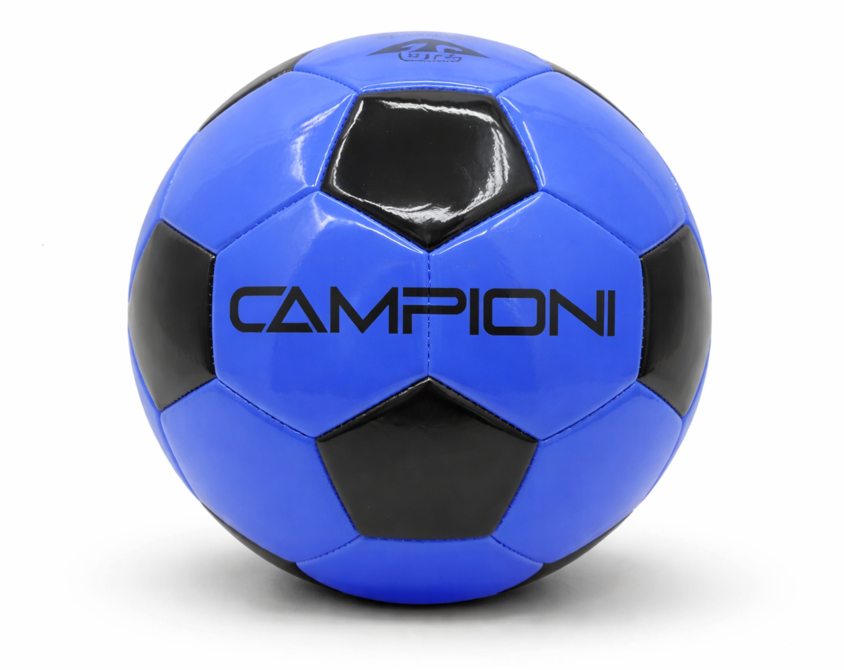 PALLONE CUOIO 25CM CAMPIONI NERO AZZURRO | Sorpresa per uova di Pasqua