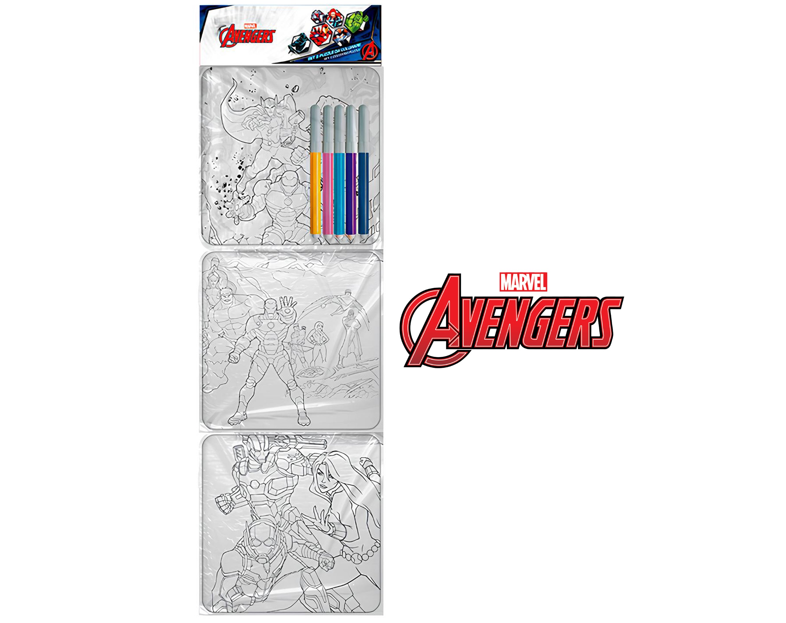 SET 3 QUADRETTI DA COLORARE AVENGERS | Sorpresa per uova di Pasqua