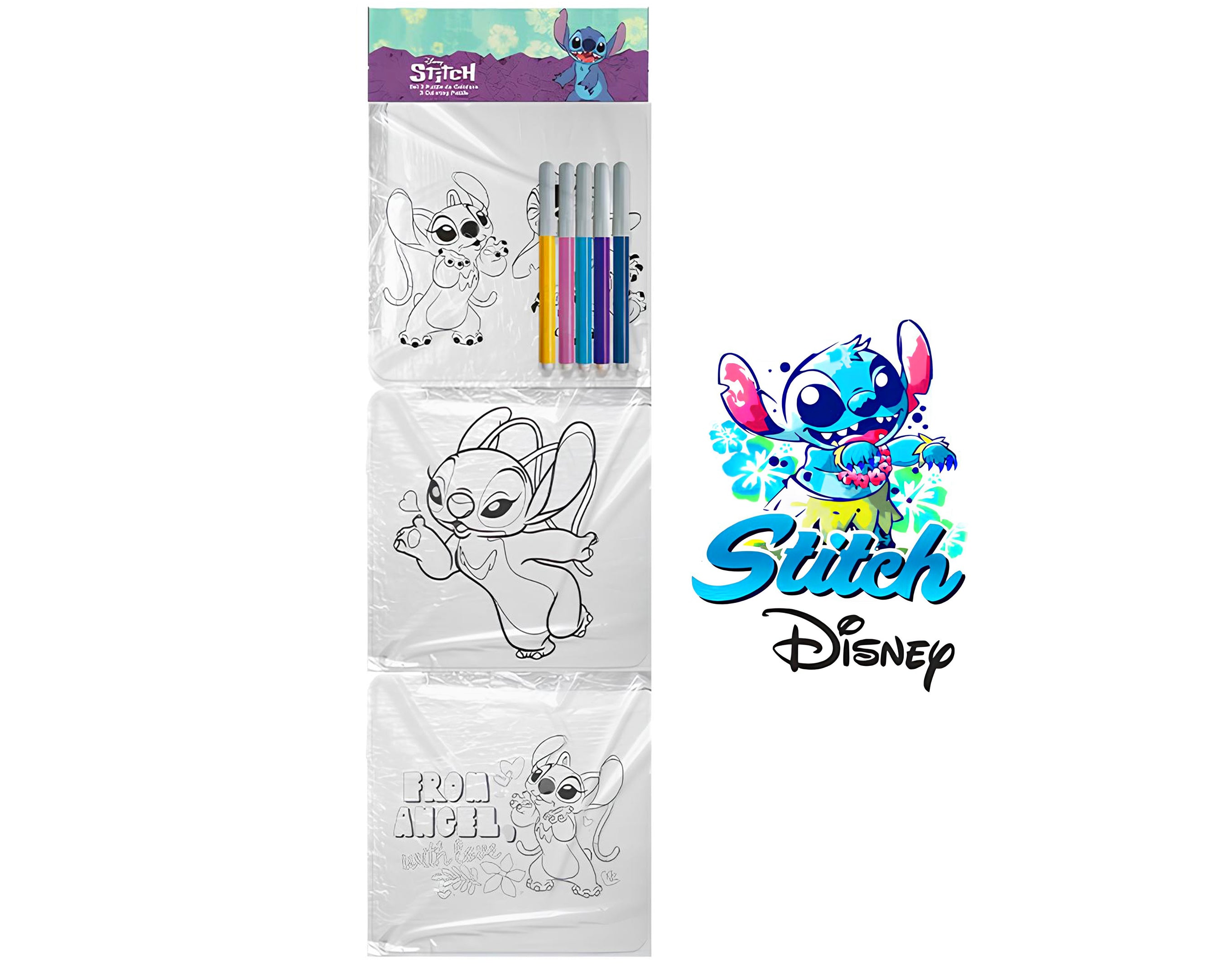 SET 3 QUADRETTI DA COLORARE STITCH ANGELS | Sorpresa per uova di Pasqua