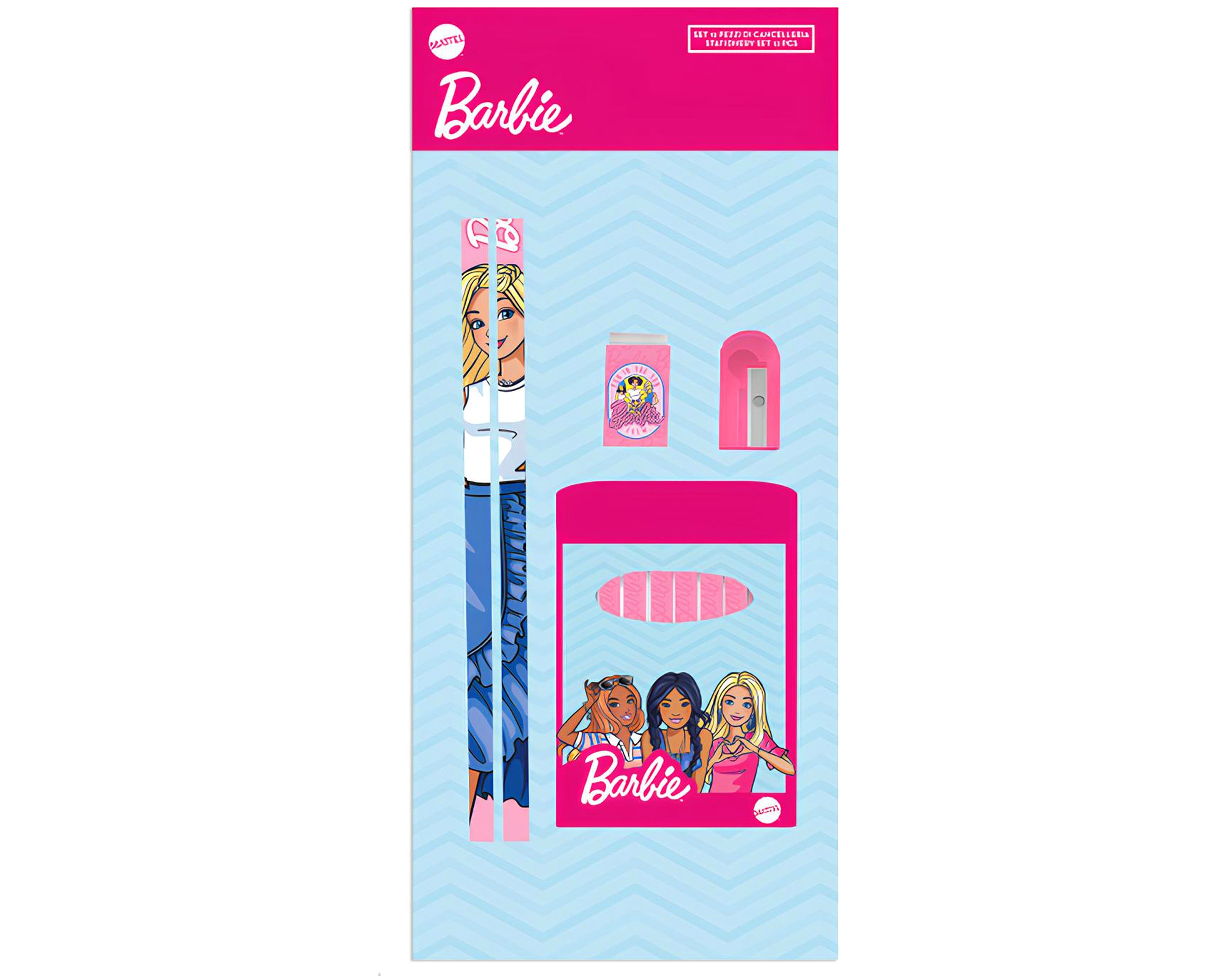 SET 12 PZ CANCELLERIA IN BLISTER BARBIE | Sorpresa per uova di Pasqua