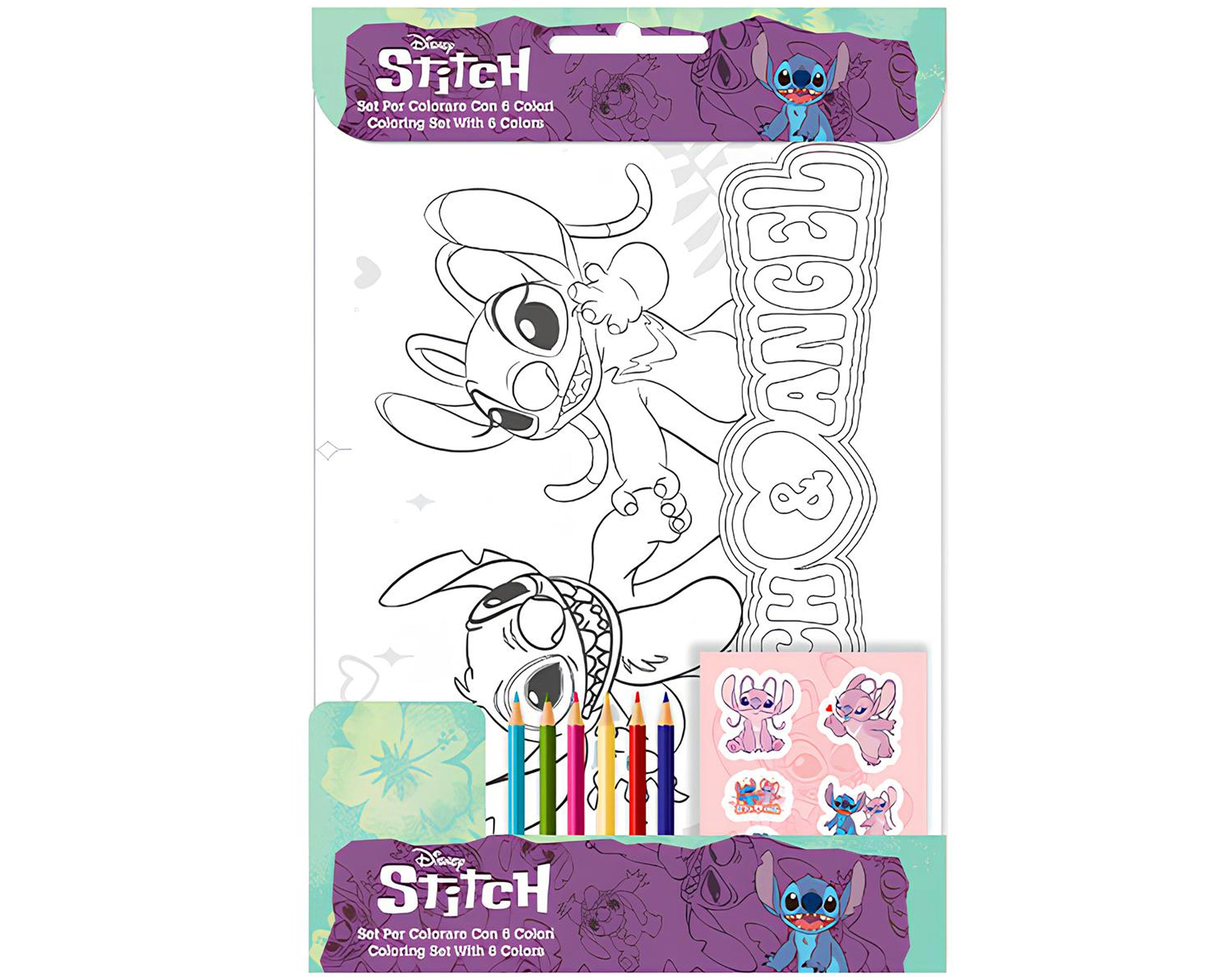 SET DA COLORARE CON 6 COLORI STITCH ANGELS | Sorpresa per uova di Pasqua