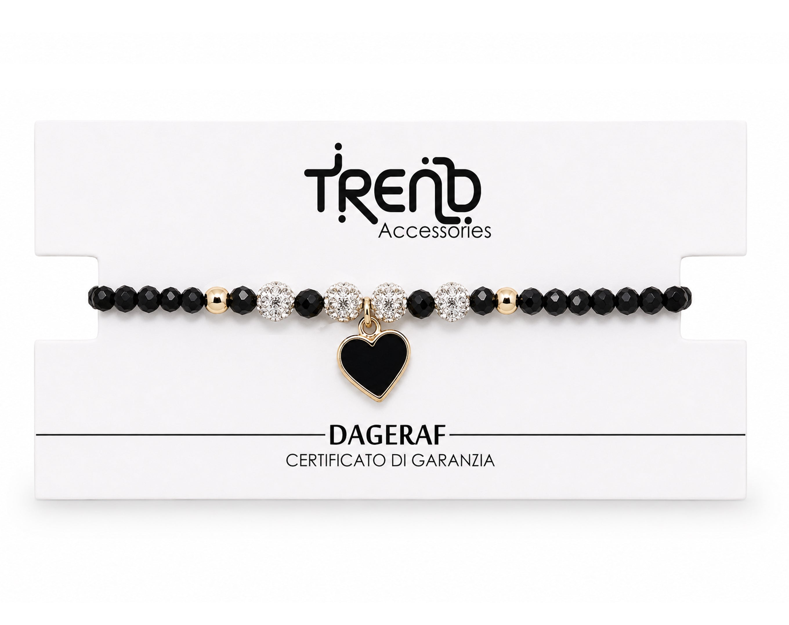 BRACCIALE SAMAR CUORE CON STRASS SU CARD | Sorpresa ideale per uova di Pasqua
