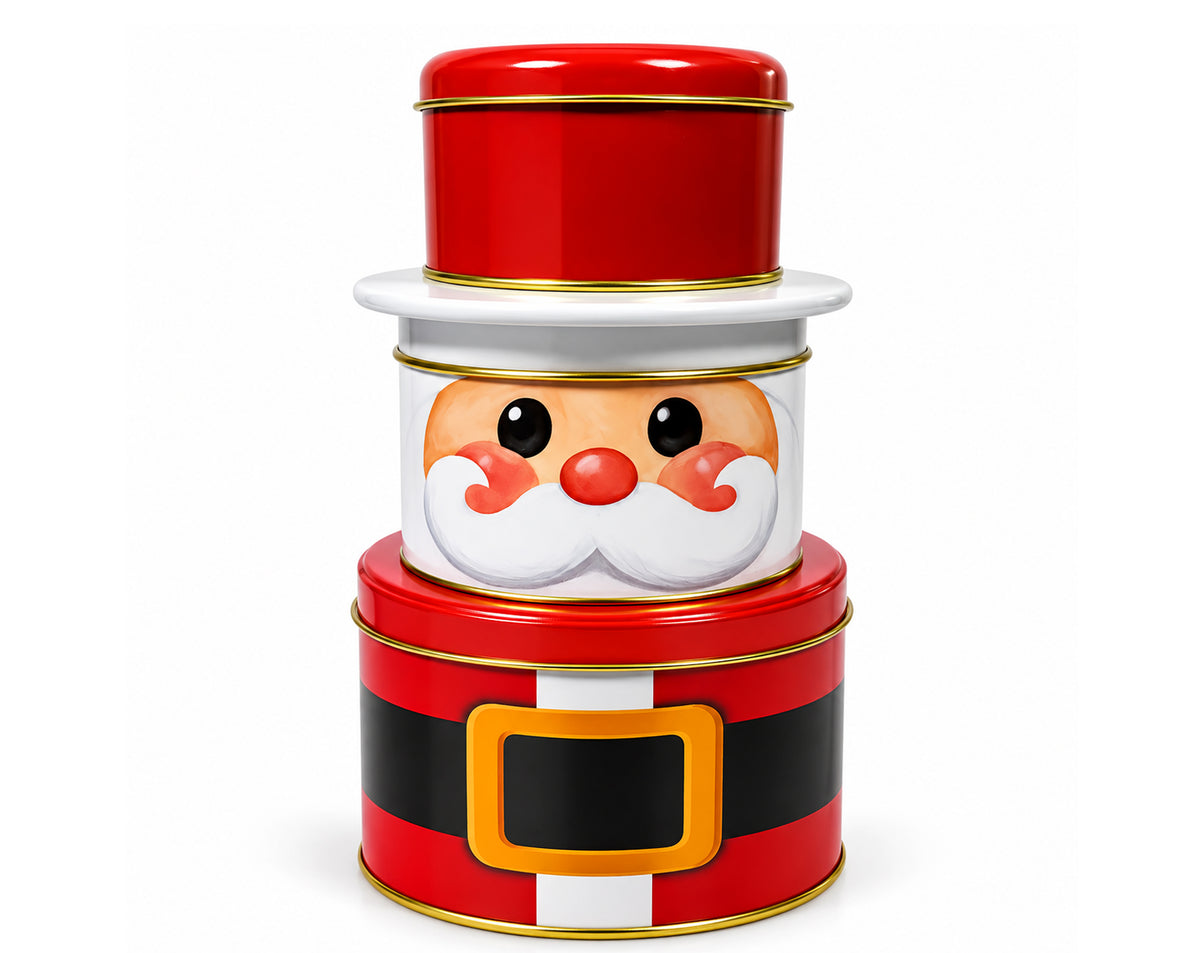 BARATTOLO BABBO NATALE LATTA 3PZ 22CM