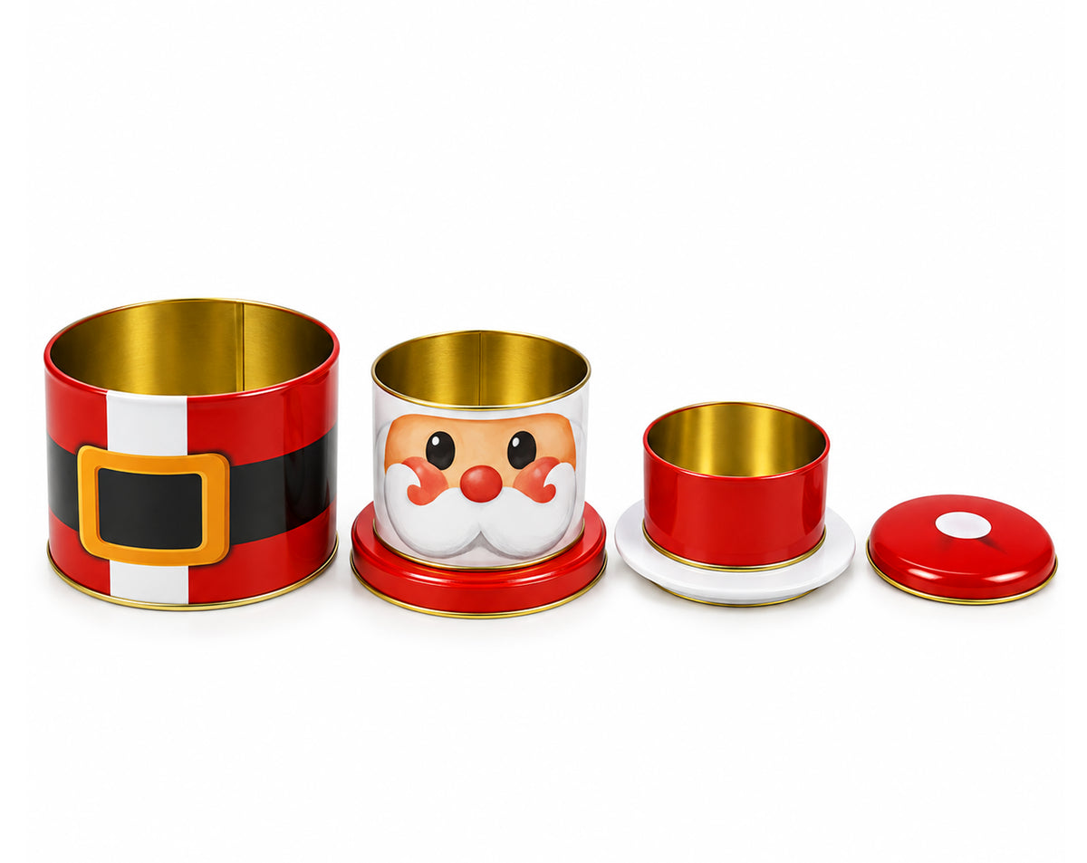 BARATTOLO BABBO NATALE LATTA 3PZ 22CM
