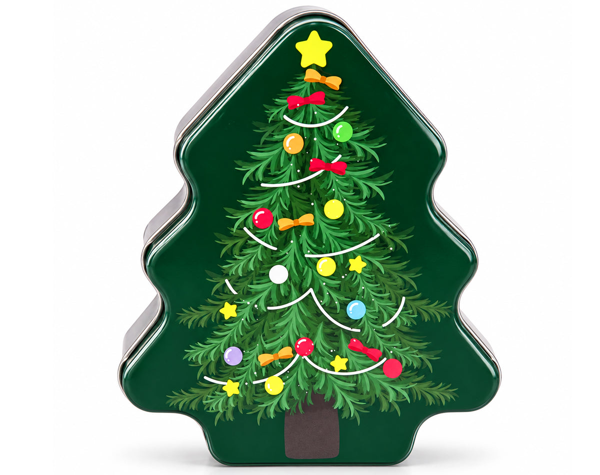 SCATOLA ALBERO NATALIZIO IN LATTA 10X8.5CM