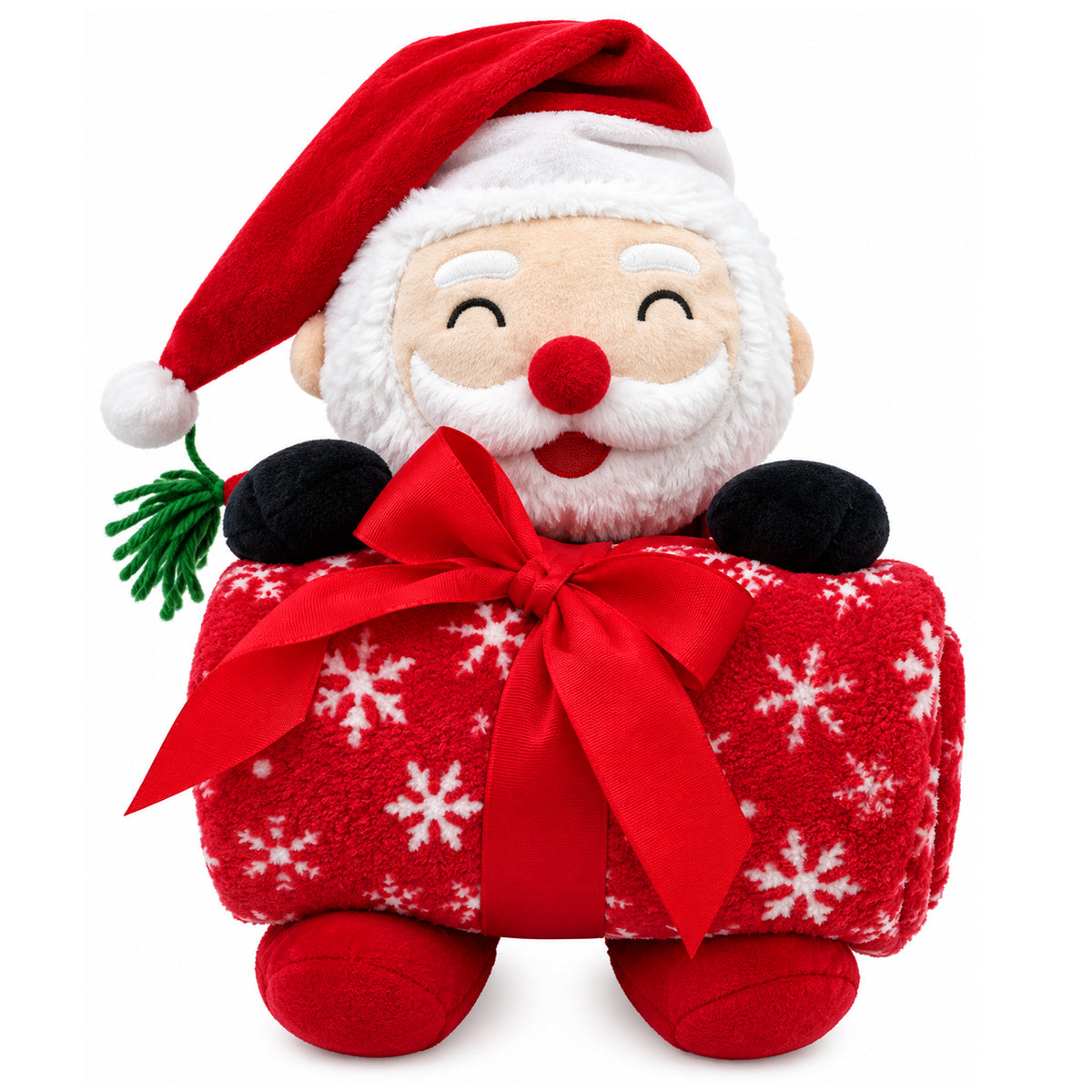 PELUCHE 4 SOGGETTI NATALIZI DA 24CM + PLAID DA 90X75CM