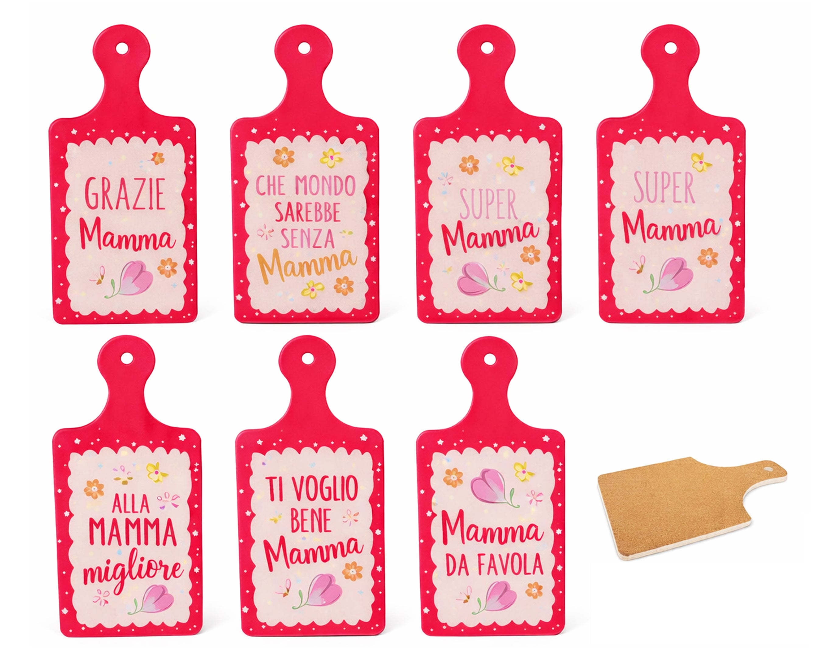 TAGLIERE BASE SUGHERO FESTA DELLA MAMMA 12X20CM