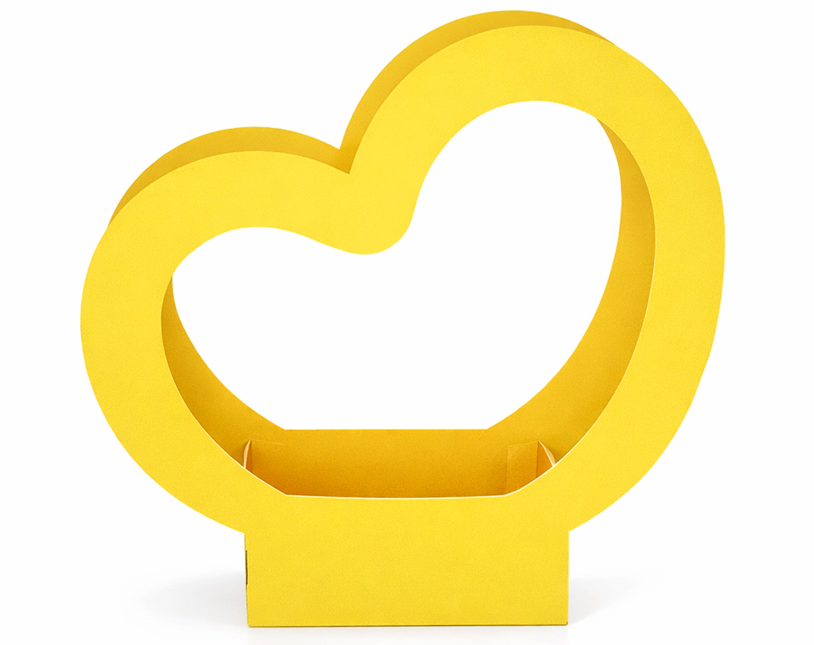 SCATOLA IN CARTA A FORMA DI CUORE GIALLO 6/33X30CM