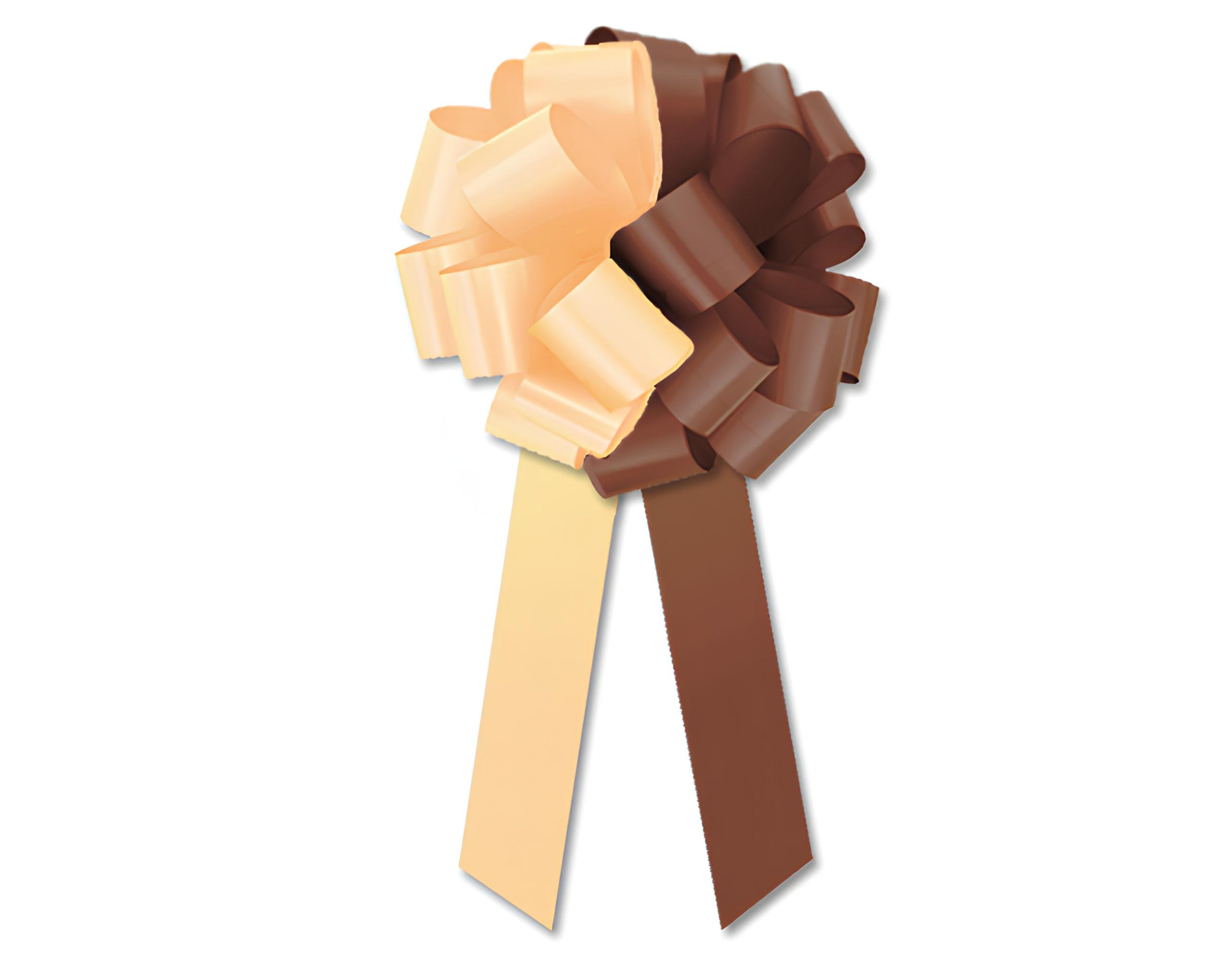 FIOCCO 31X95 BICOLOR PANNA MARRONE | Incarto PPL per uova di Pasqua al cioccolato DAGERAF