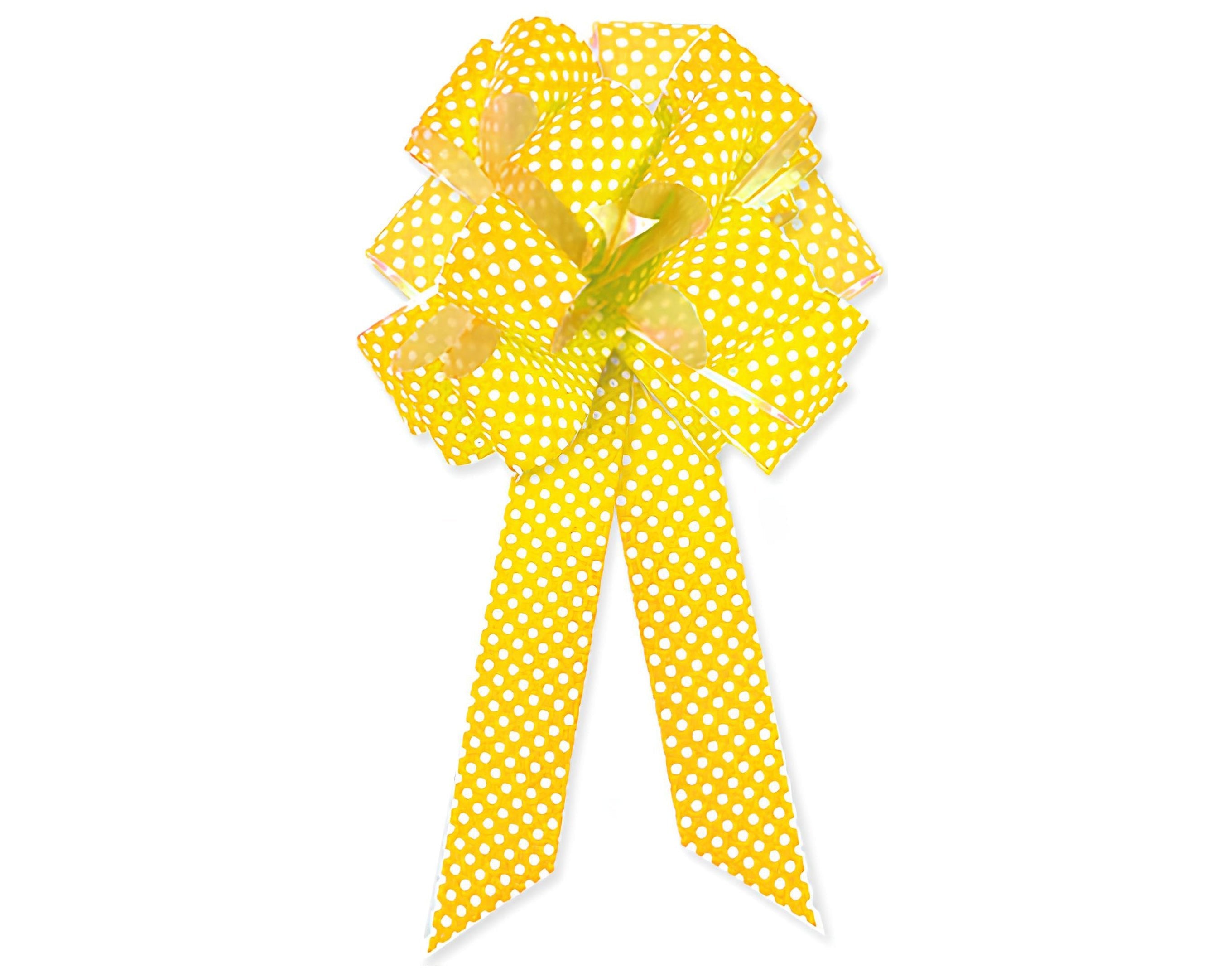 FIOCCO 31X95 POIS GIALLO | Incarto PPL per uova di Pasqua al cioccolato DAGERAF