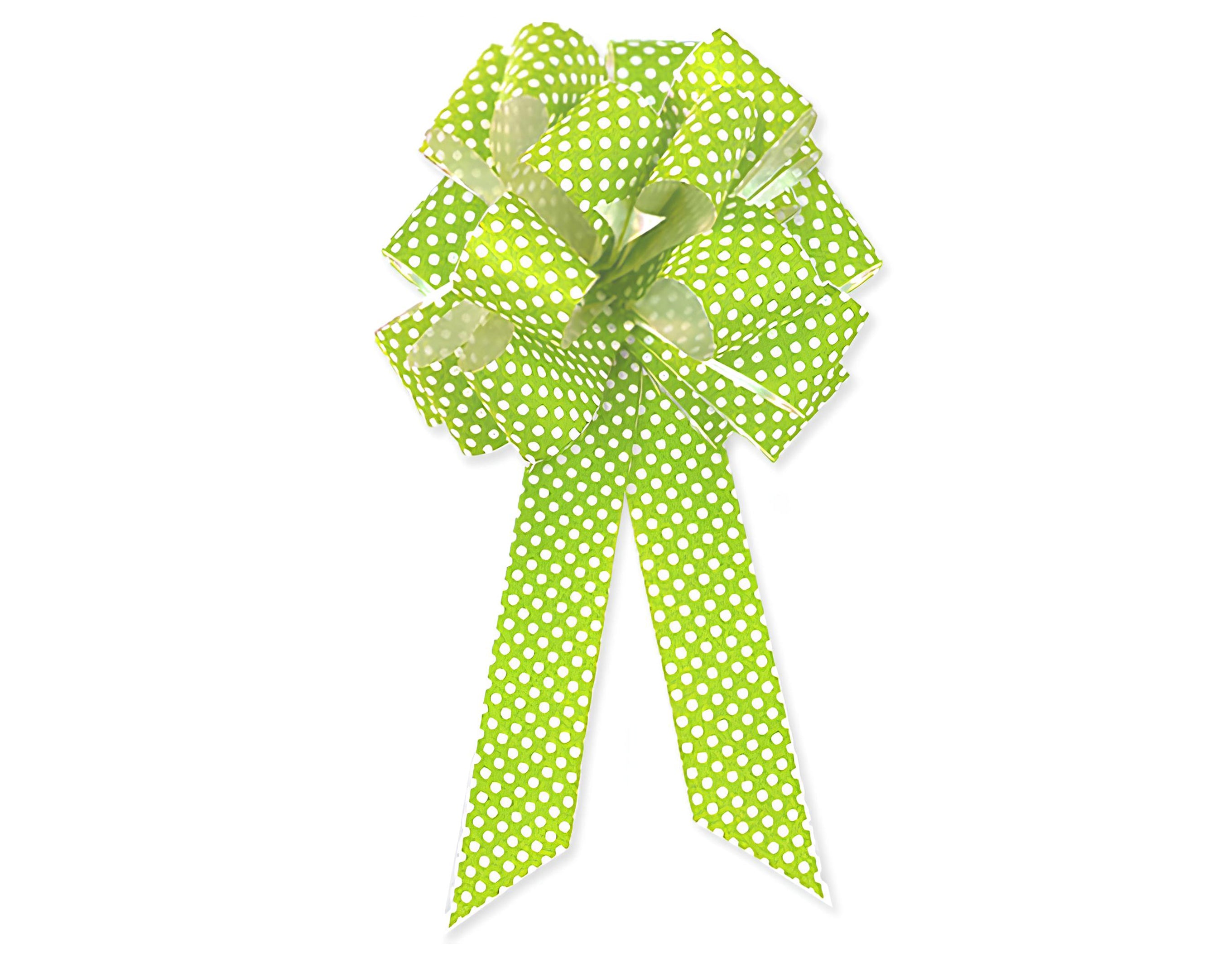 FIOCCO 31X95 POIS VERDE MELA | Incarto PPL per uova di Pasqua al cioccolato DAGERAF