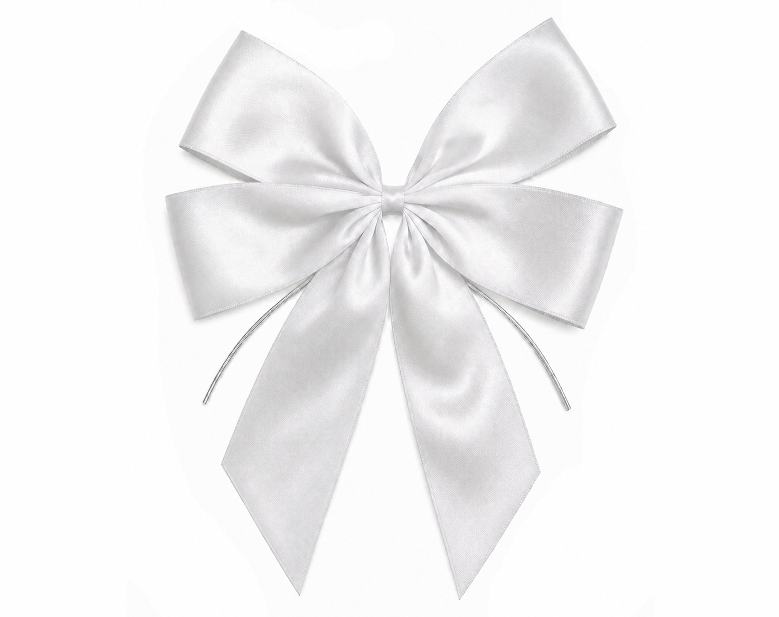 FIOCCO RASO 14X4X16 DOPPIO BIANCO | Fiocco per uova di Pasqua