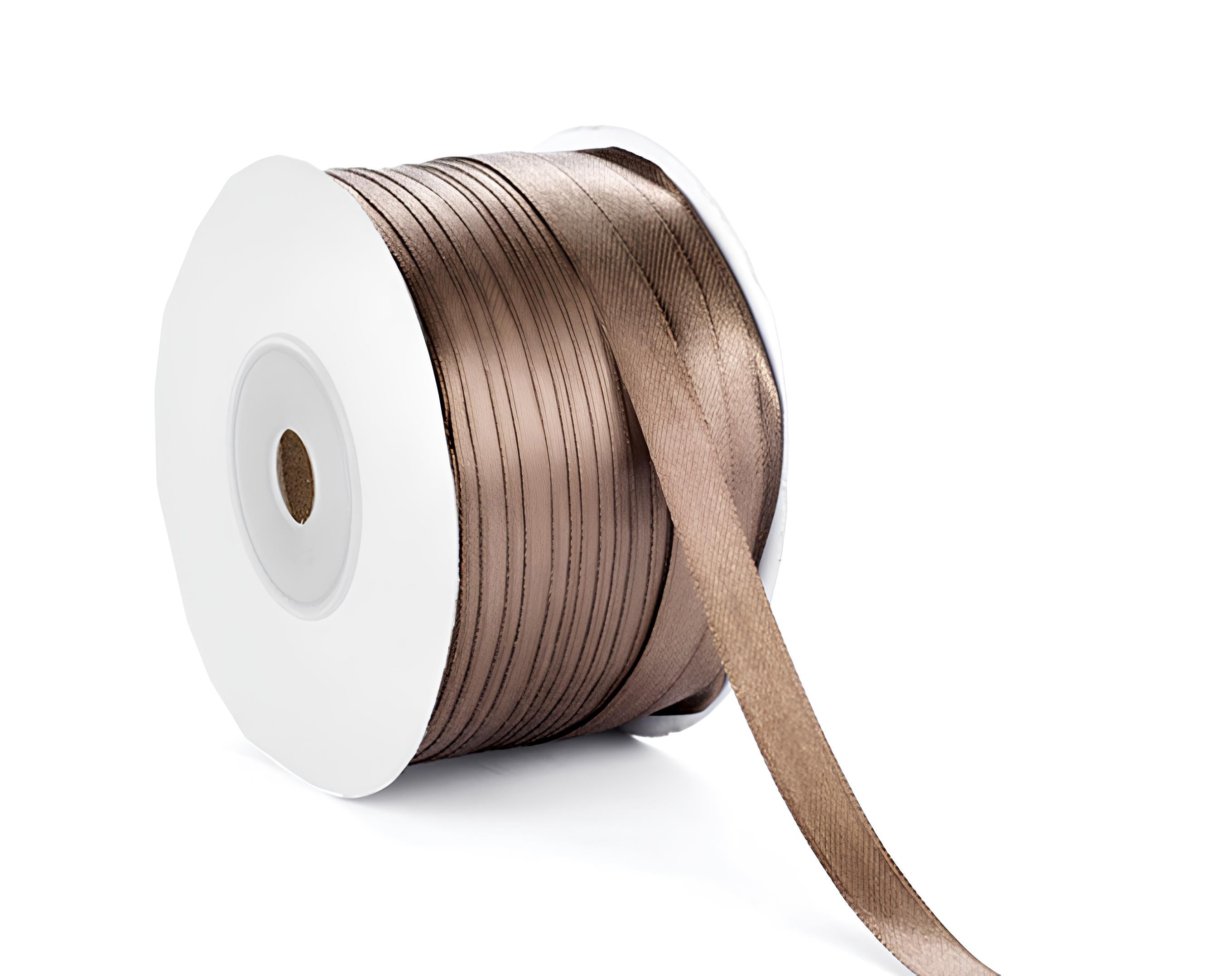 NASTRO RASO 06X50 MARRONE | Incarto PPL per uova di Pasqua al cioccolato DAGERAF