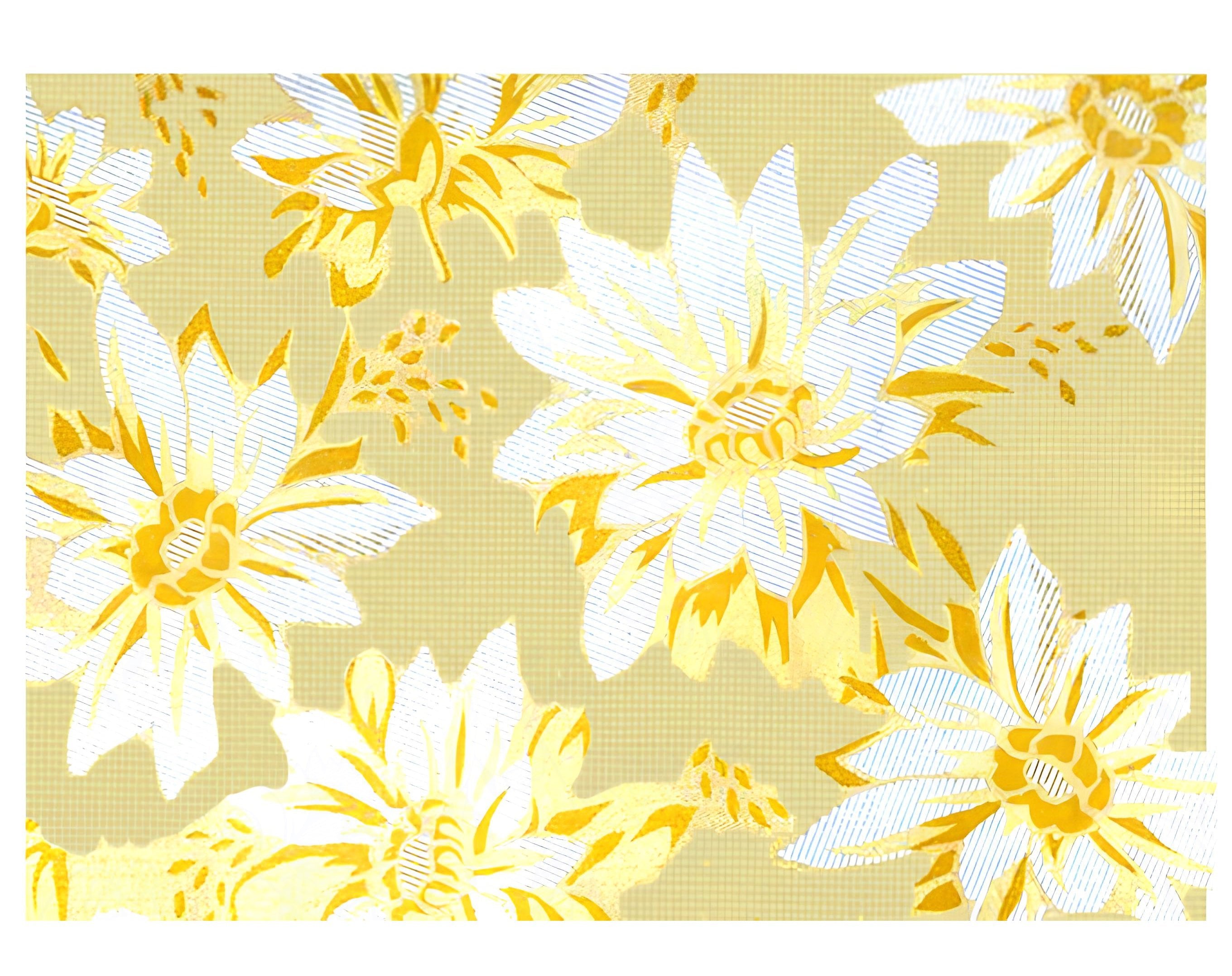 TNT 100X100 QUADRATO FIORE GIALLO | Incarto PPL per uova di Pasqua al cioccolato DAGERAF