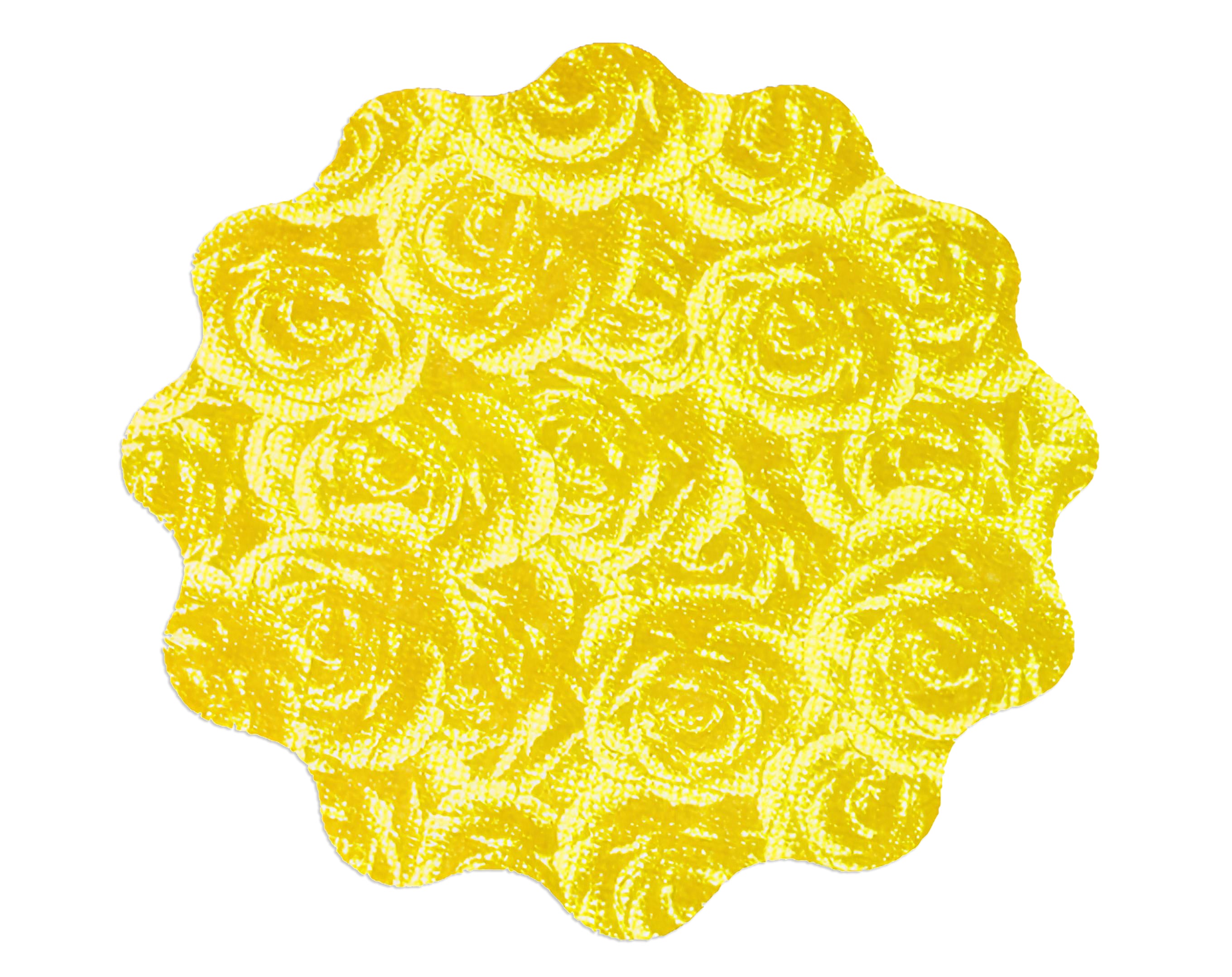 TNT D.100 TONDO SMERLATO ROSES GIALLO | Incarto PPL per uova di Pasqua al cioccolato DAGERAF