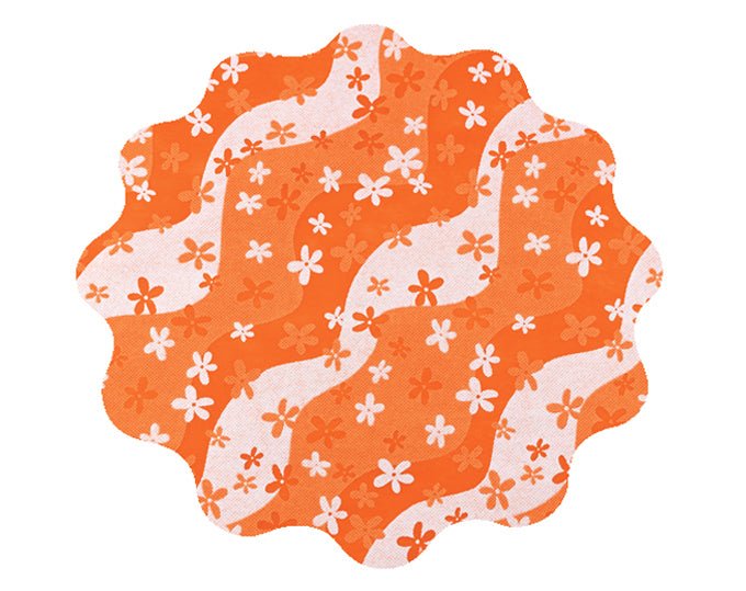 TNT D.100 TONDO SMERLATO HIPPIE ARANCIO | Incarto PPL per uova di Pasqua al cioccolato DAGERAF