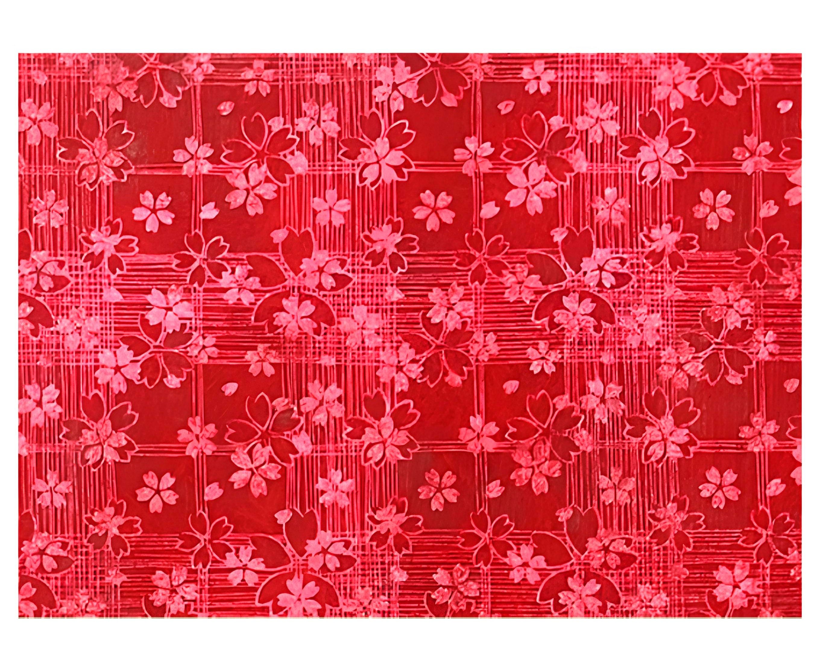 TNT 100X100 QUADRATO POLY PRINTEMPS ROSSO | Incarto PPL per uova di Pasqua al cioccolato DAGERAF