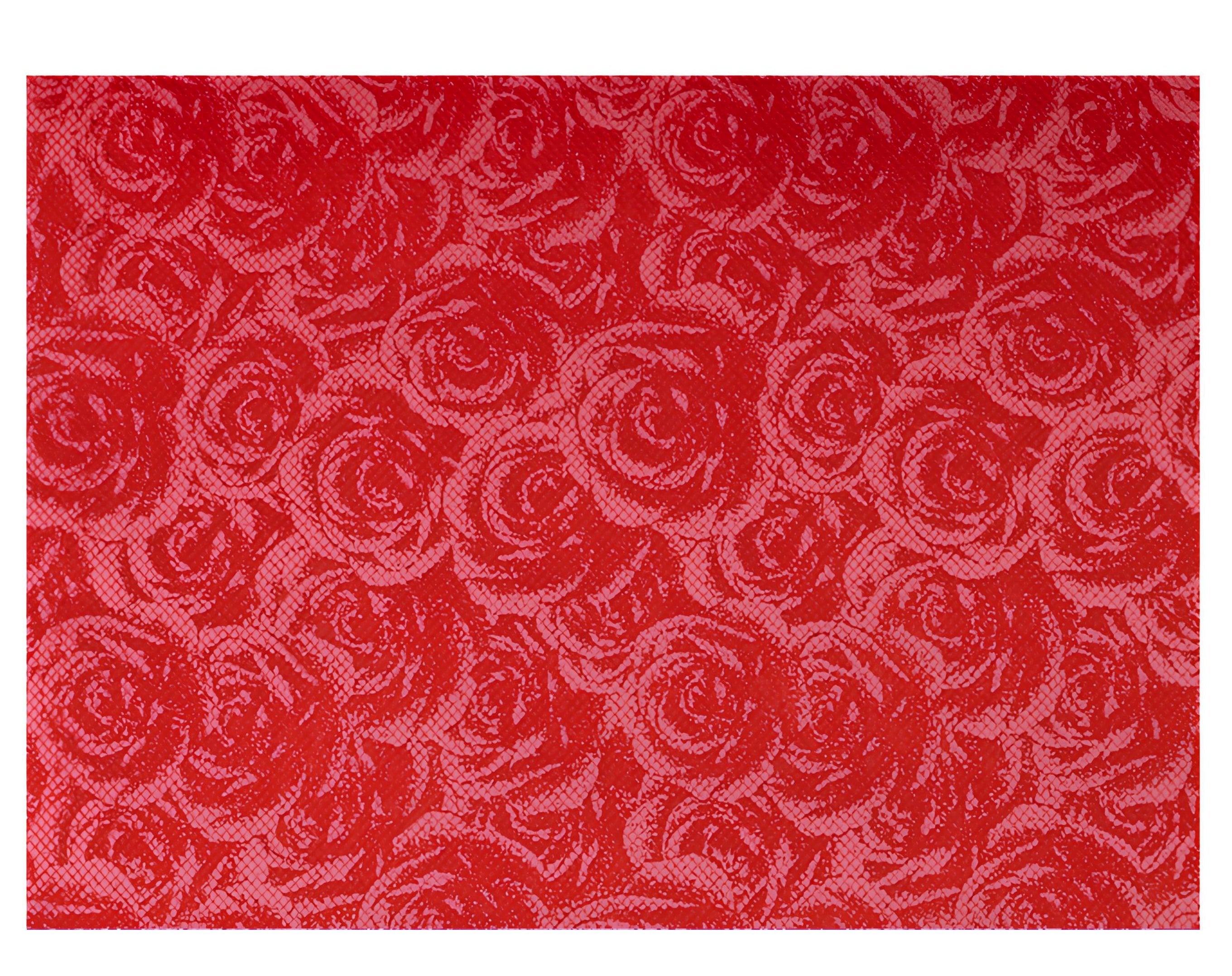TNT 100X100 QUADRATO ROSES ROSSO | Incarto PPL per uova di Pasqua al cioccolato DAGERAF