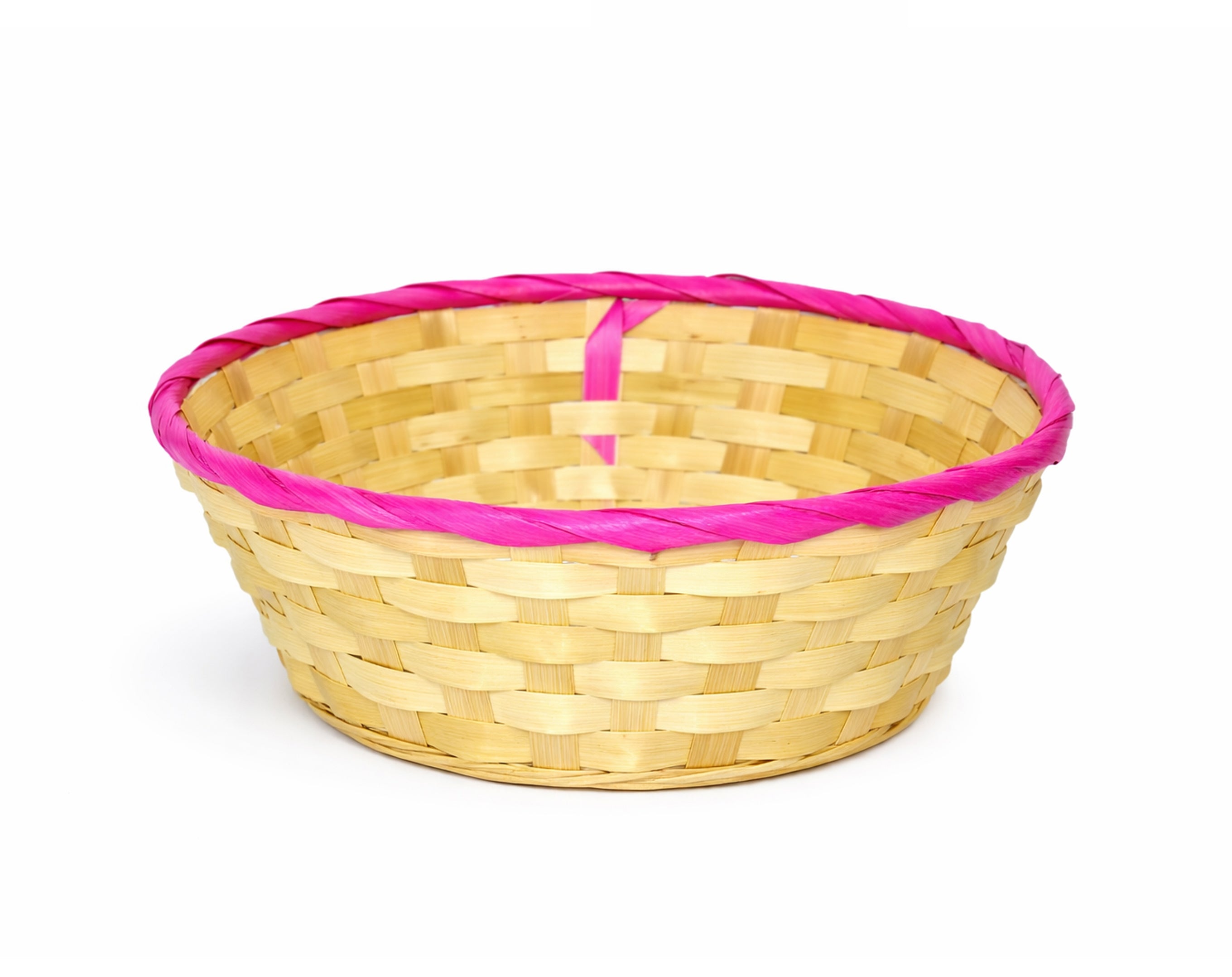 Cesta redonda de madera tejida | Embalaje para dulces de Pascua