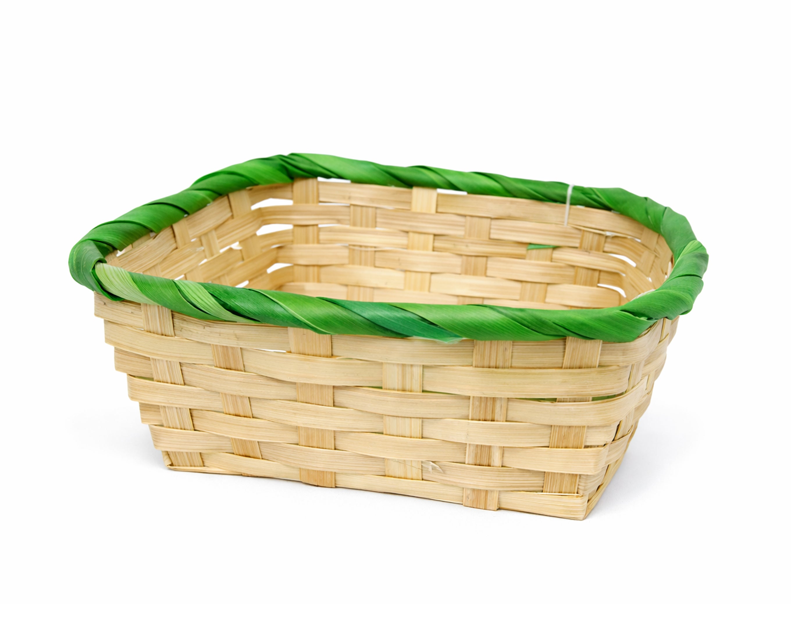CESTA CUADRADA DE MADERA TEJIDA | Embalaje para dulces de Pascua