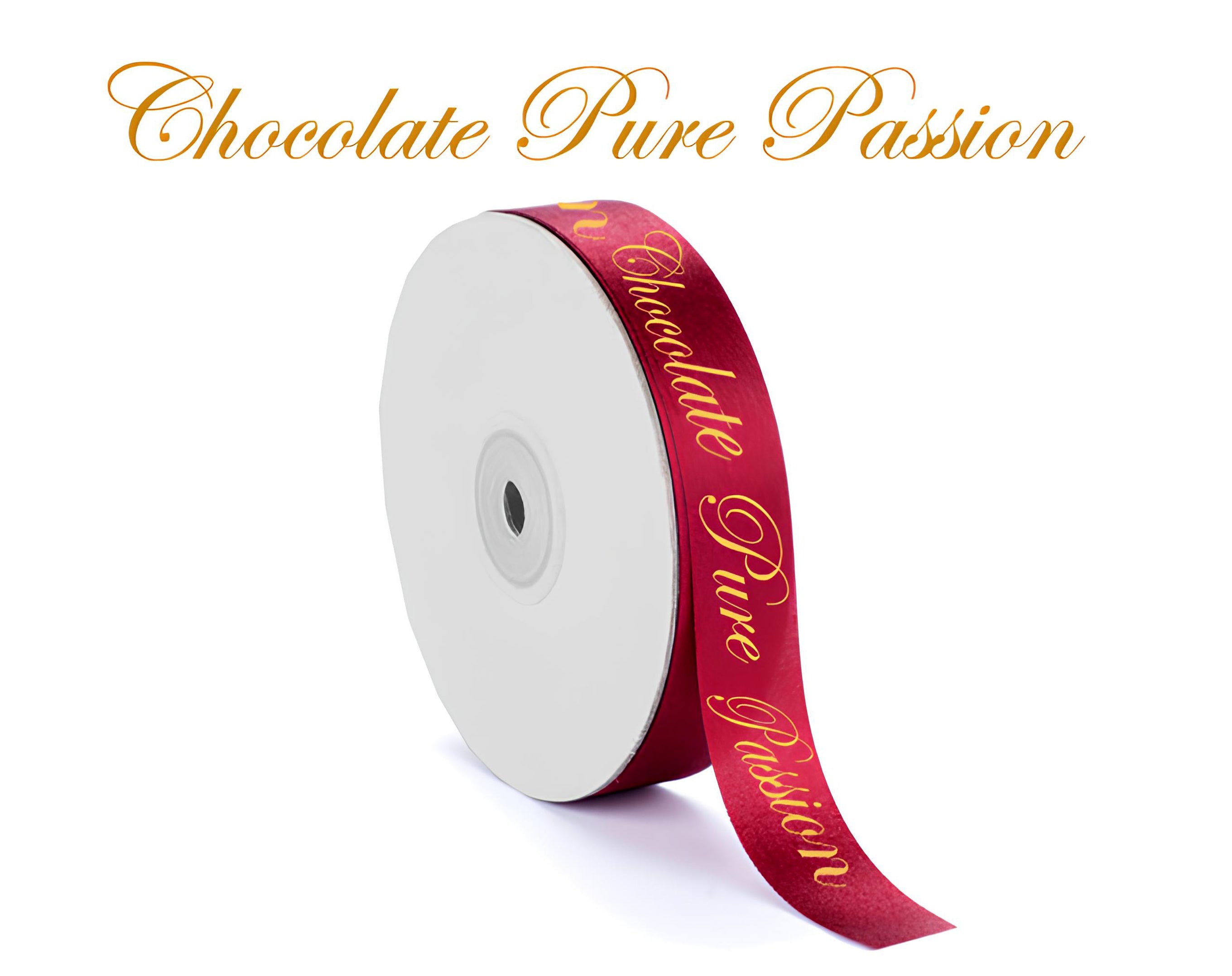 NASTRO CHOCOLATE PURE PASSION 1.2X25 BORDO' | Incarto PPL per uova di Pasqua al cioccolato DAGERAF