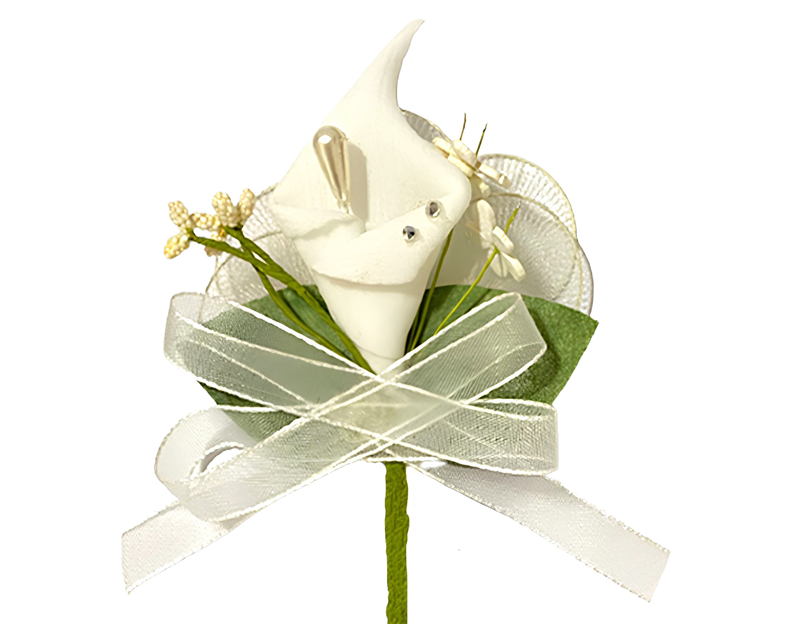 PICK CALLA BIANCO CON NASTRO | Incarto PPL per uova di Pasqua al cioccolato DAGERAF