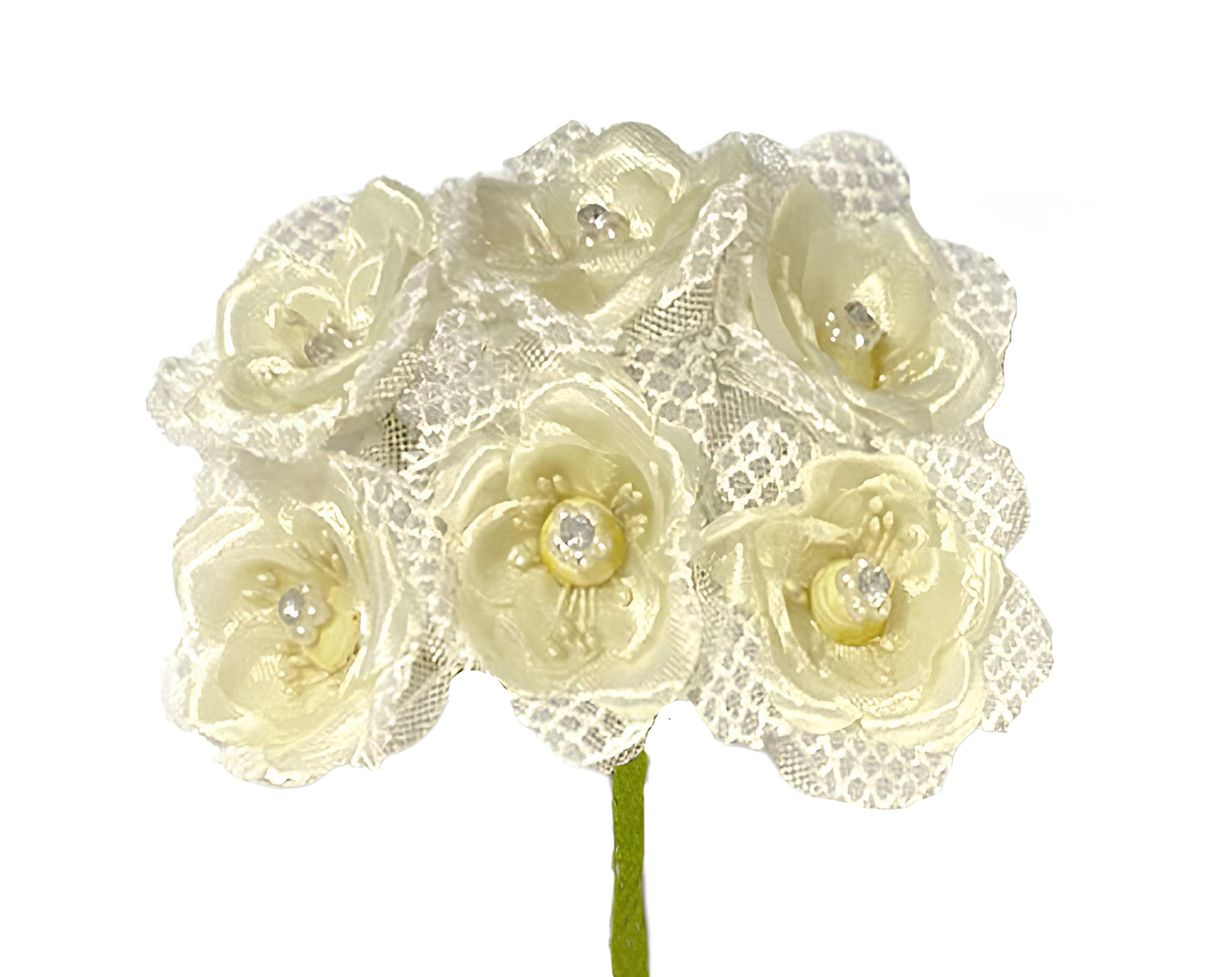 PICK 6 FIORI MERLETTO BIANCO | Incarto PPL per uova di Pasqua al cioccolato DAGERAF