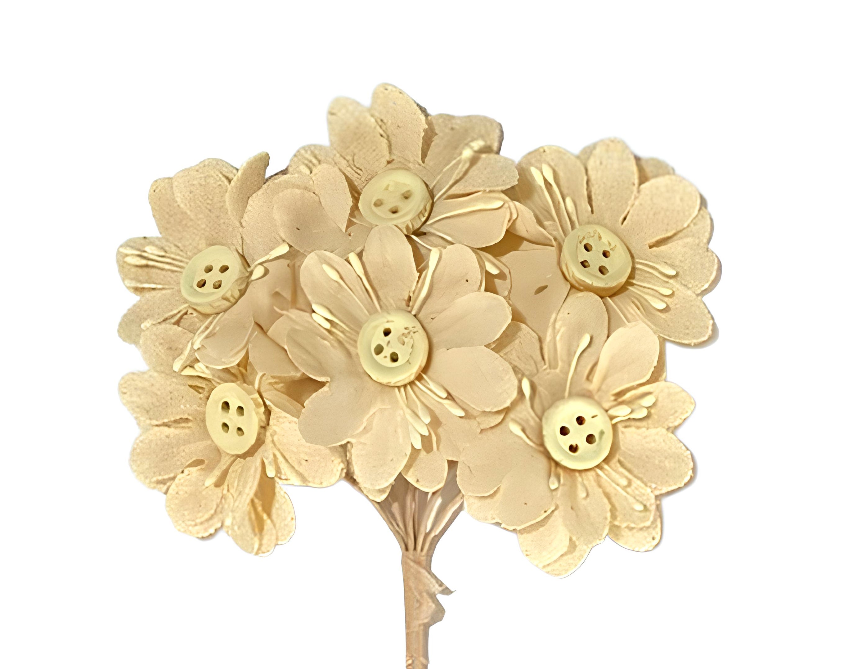 PICK 6 FIORI BOTTONE ECRU' | Incarto PPL per uova di Pasqua al cioccolato DAGERAF