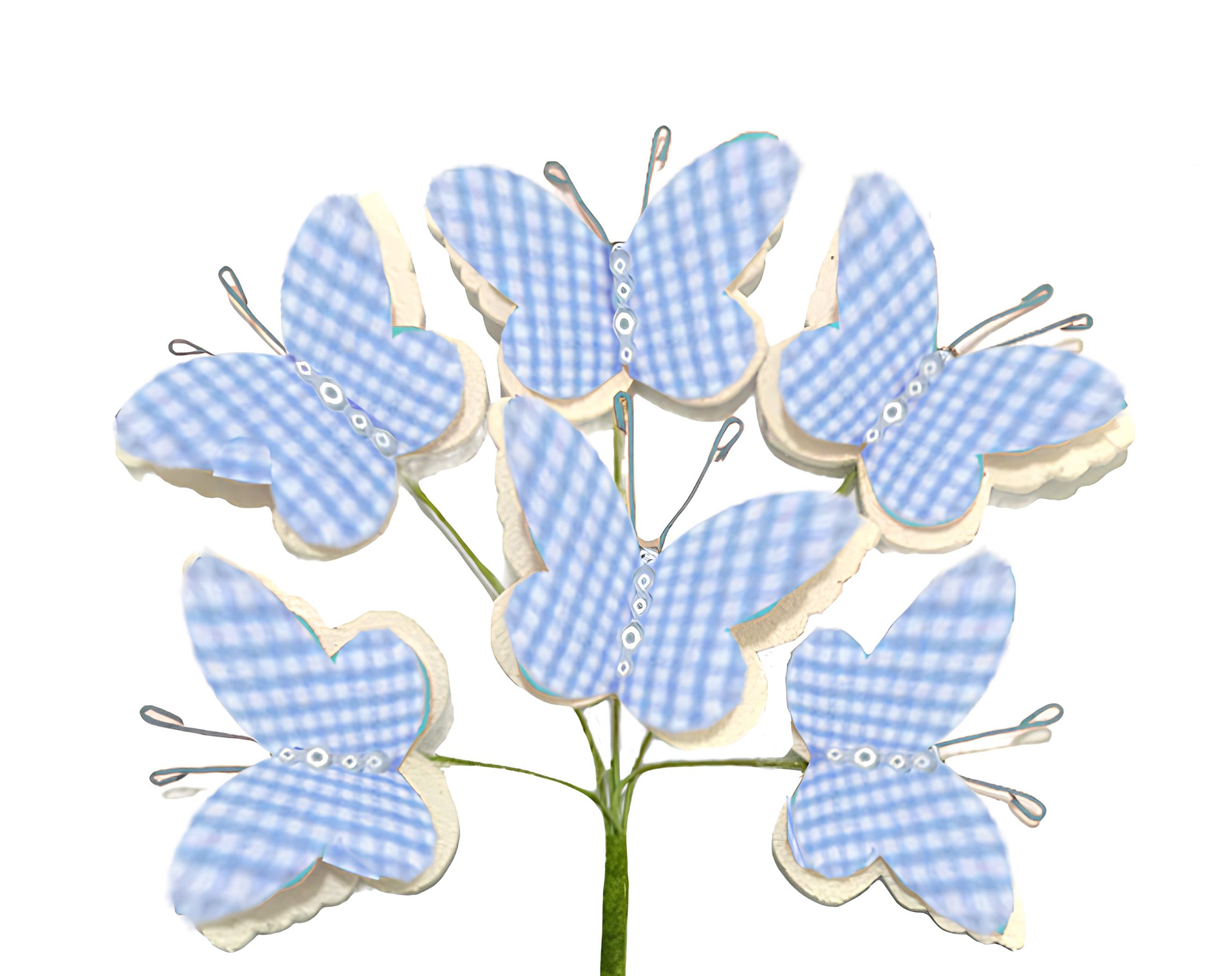 PICK 6 FARFALLE AZZURRO QUADRETTI | Incarto PPL per uova di Pasqua al cioccolato DAGERAF