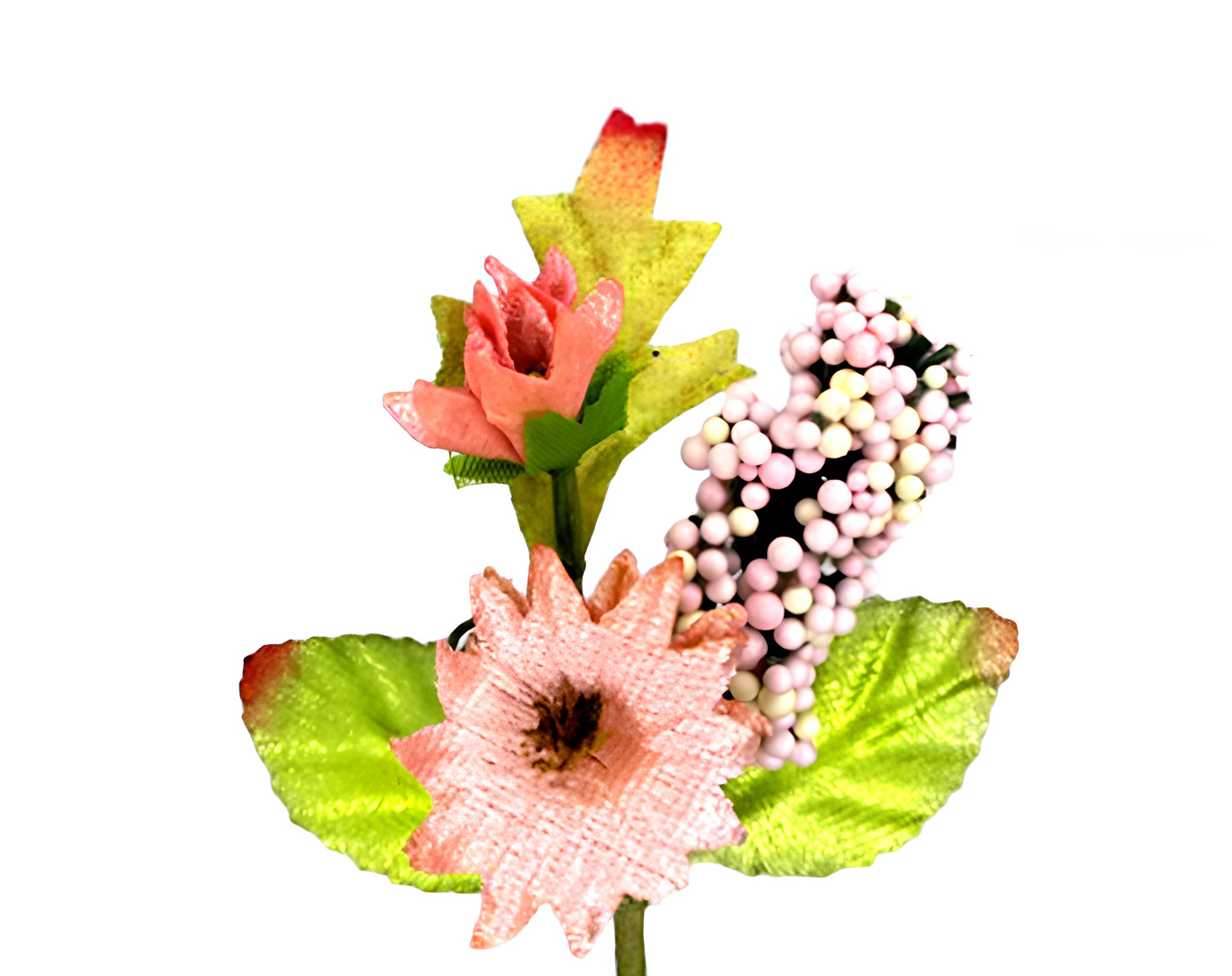 PICK FIORELLINO VELLUTO ROSA | Incarto PPL per uova di Pasqua al cioccolato DAGERAF