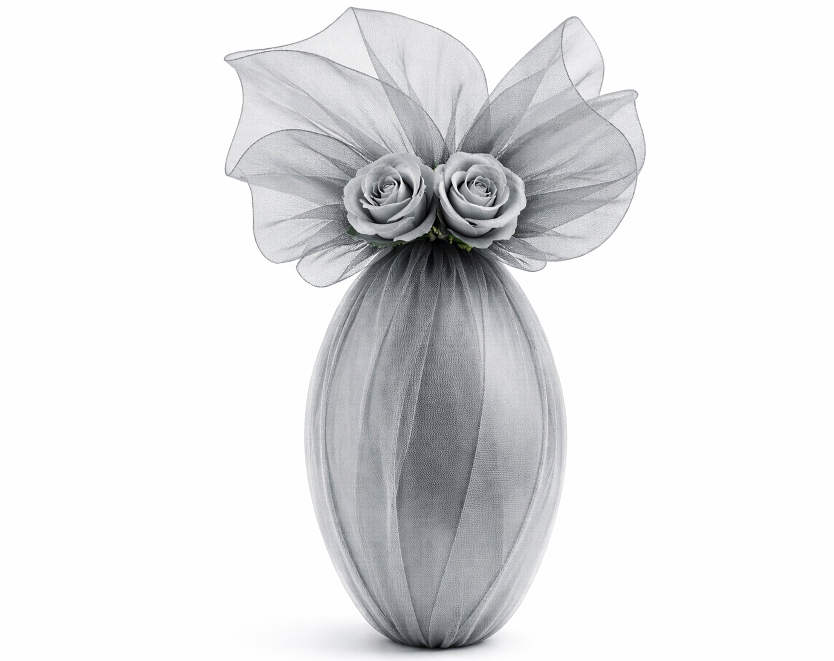 TULLE ORGANZA TONDO D.100 NERO FONDENTE / GRIGIO