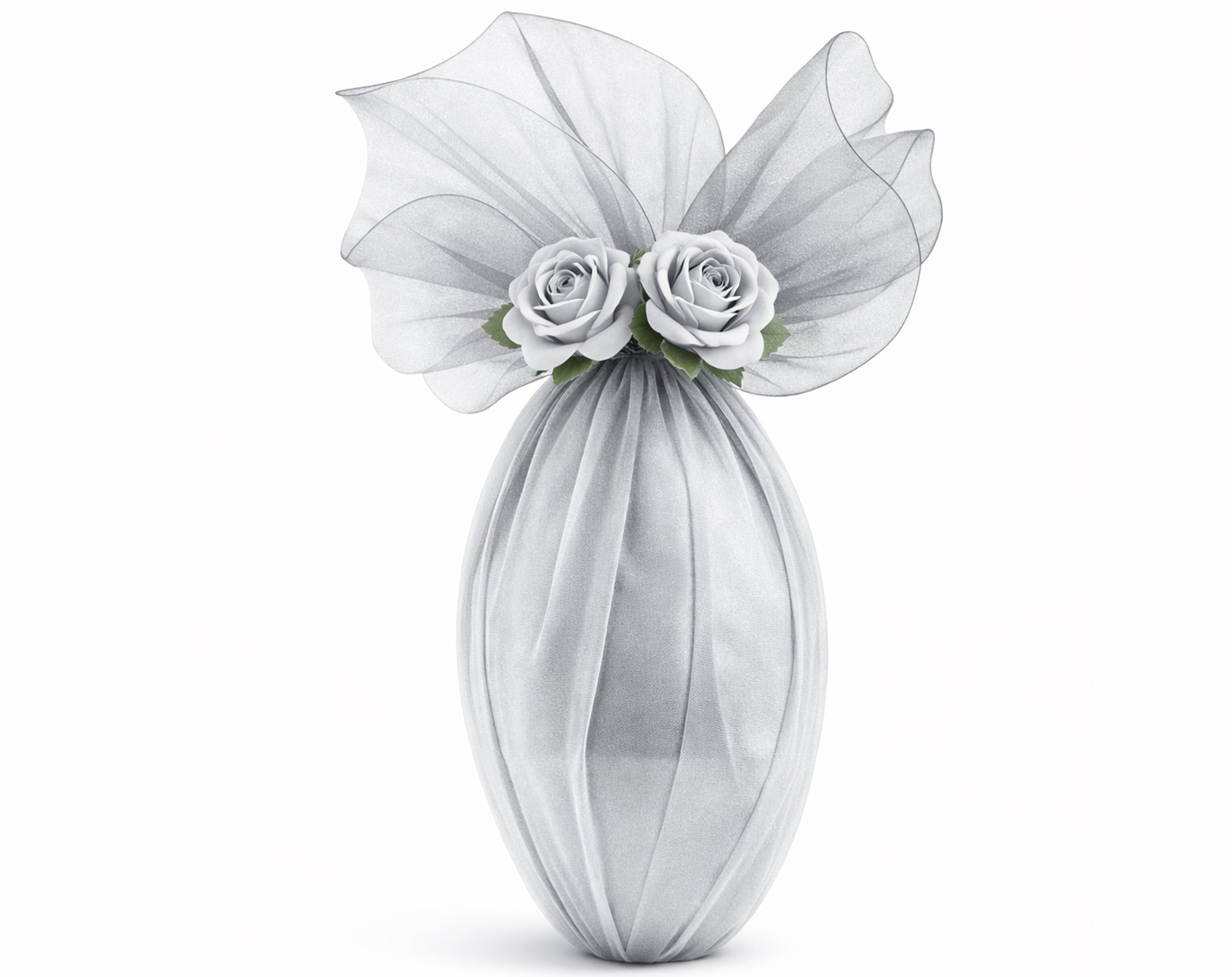 TULLE ORGANZA TONDO D.100 ARGENTO