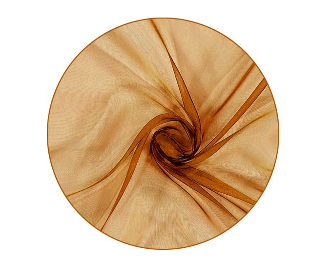 TULLE ORGANZA TONDO D.120 MARRONE | Incarto PPL per uova di Pasqua al cioccolato DAGERAF