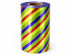 INCARTO IN BOBINA PER UOVA DI PASQUA PPL ALTEZZA 35 METALLIZZATO A RIGHE MULTICOLOR