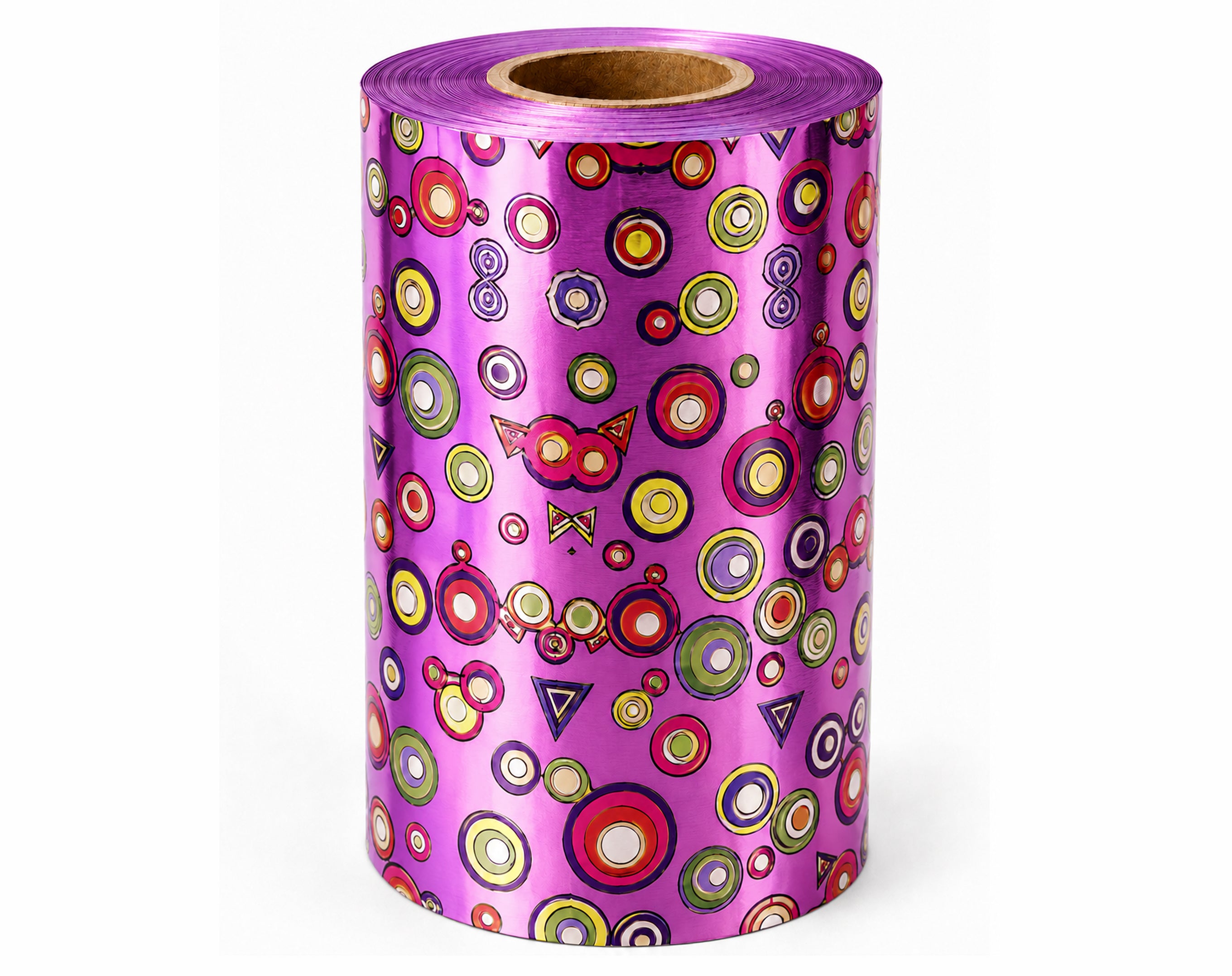 INCARTO IN BOBINA PER UOVA DI PASQUA PPL ALTEZZA 35 METALLIZZATO CIRCLE FUCSIA