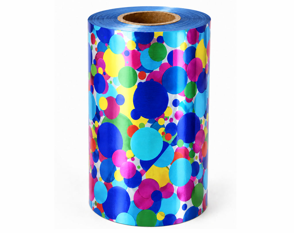 INCARTO IN BOBINA PER UOVA DI PASQUA PPL ALTEZZA 42 METALLIZZATO BALLS BLU
