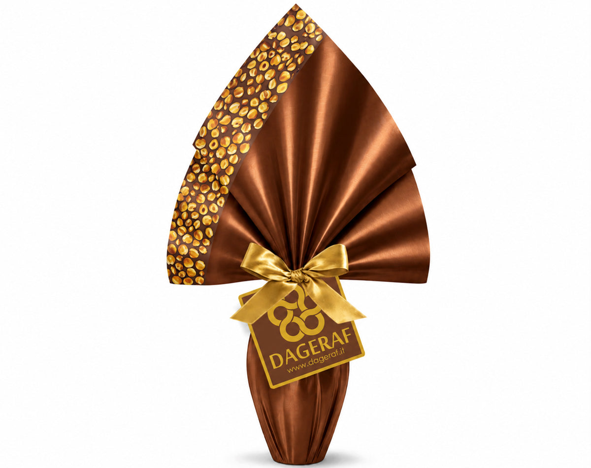 INCARTO PER UOVA DI PASQUA PPL 100X100 METALLIZZATO NOCCIOLATO MARRONE