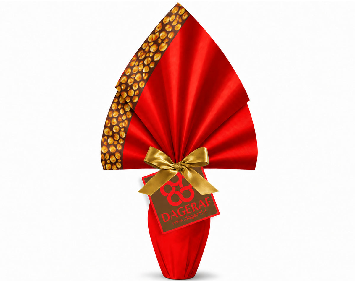INCARTO PER UOVA DI PASQUA PPL 100X100 METALLIZZATO NOCCIOLATO ROSSO