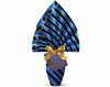 INCARTO PER UOVA DI PASQUA PPL 120X120 ‎METALLIZZATO TIFOSO NERO AZZURRO