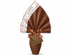 EMBALLAGE POUR ŒUFS DE PÂQUES PPL 100X100 NACRÉ JOYEUX PÂQUES MARRON