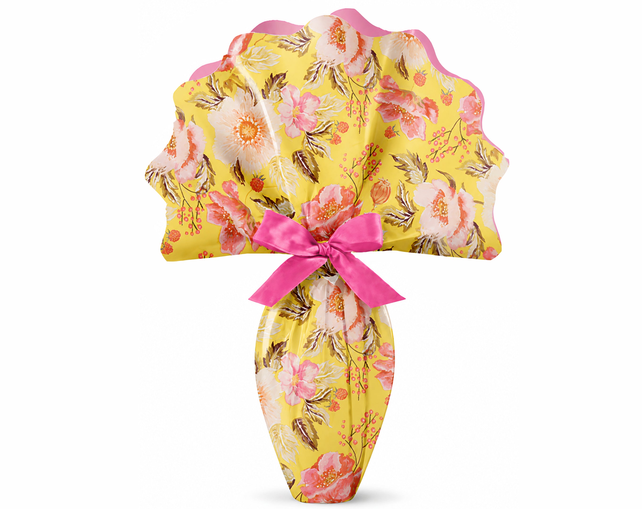 PPL ROND 100 DENTELÉ BICOLORE SILENE JAUNE