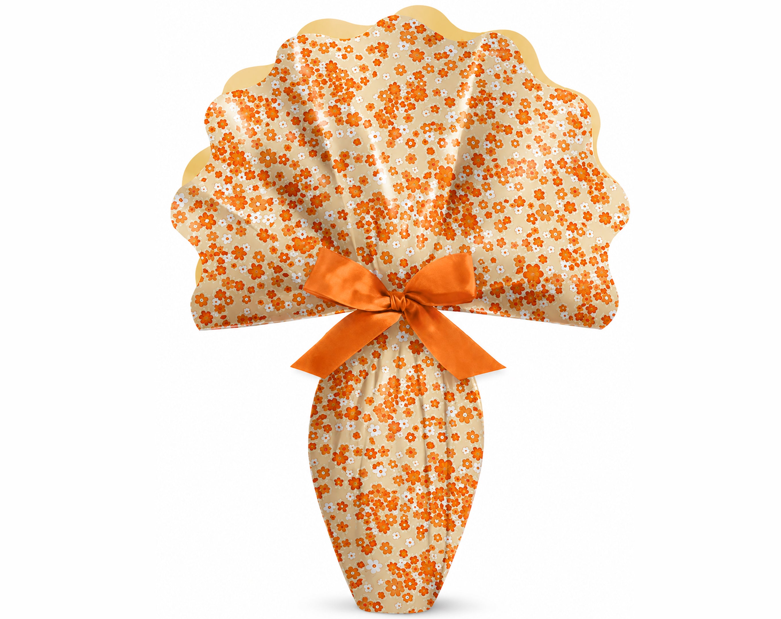 INCARTO PER UOVA DI PASQUA PPL TONDO SMERLATO 100CM BIC MILLEFIORI ARANCIO