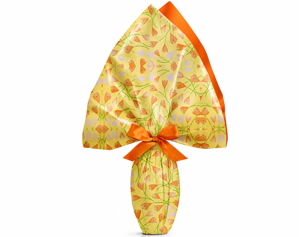 EMBALLAGE POUR ŒUFS DE PÂQUES PPL 100X100 LUXE BICOLORE CROCUS ORANGE